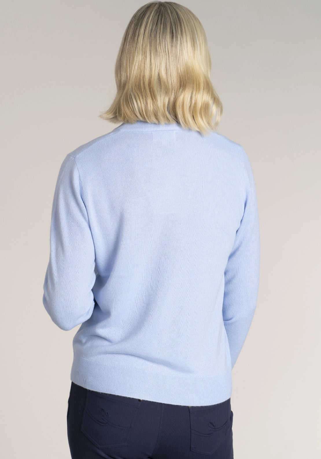 Cashmillon V-Neck Jumper - Blue