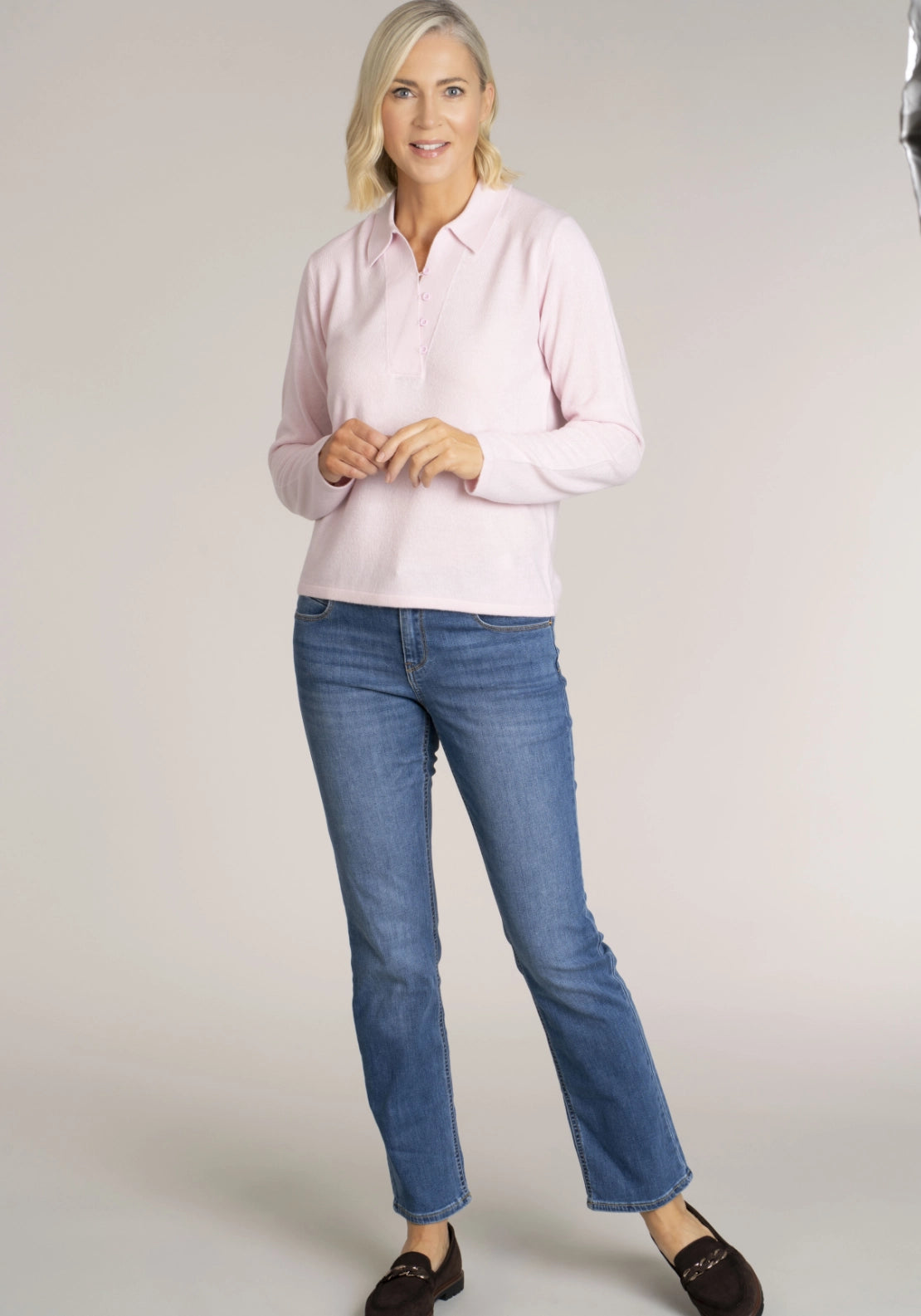 Cashmillon Button Thru - Mauve Chalk
