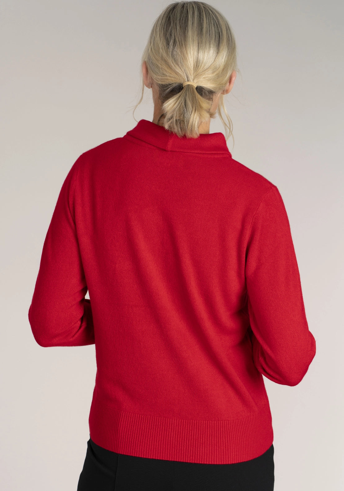 Cashmillon Mini Cowl Jumper - Salsa Red