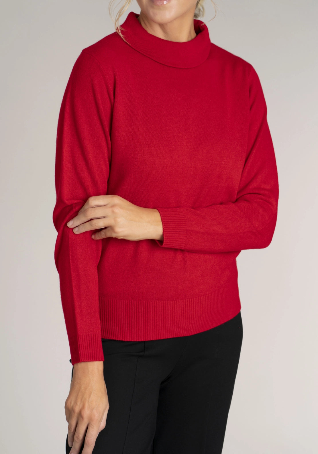 Cashmillon Mini Cowl Jumper - Salsa Red