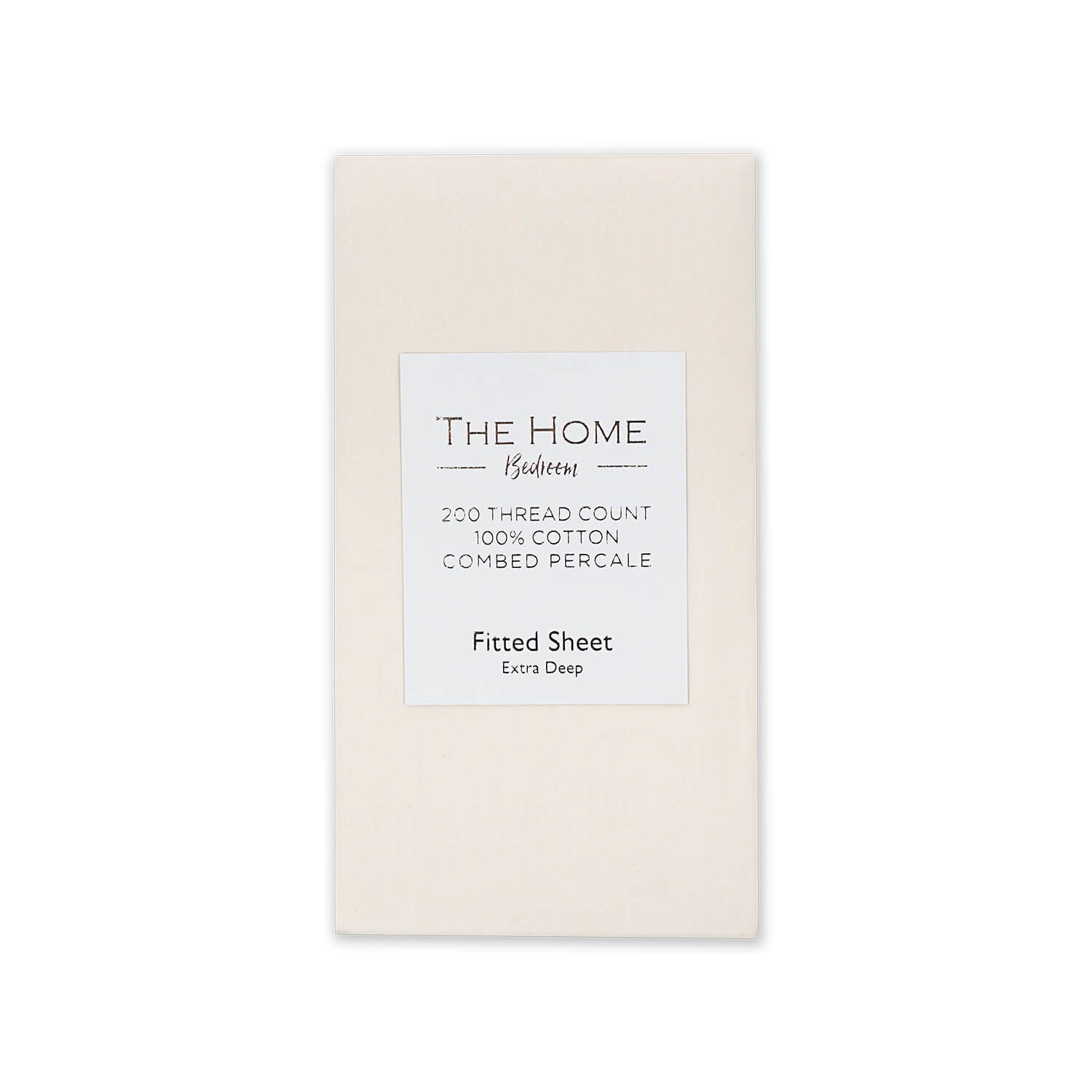 The Home Bedroom 200 Thread Count 100% Cotton Extra Deep Fitted Sheet - Cream - Super King 1 Shaws Department Stores