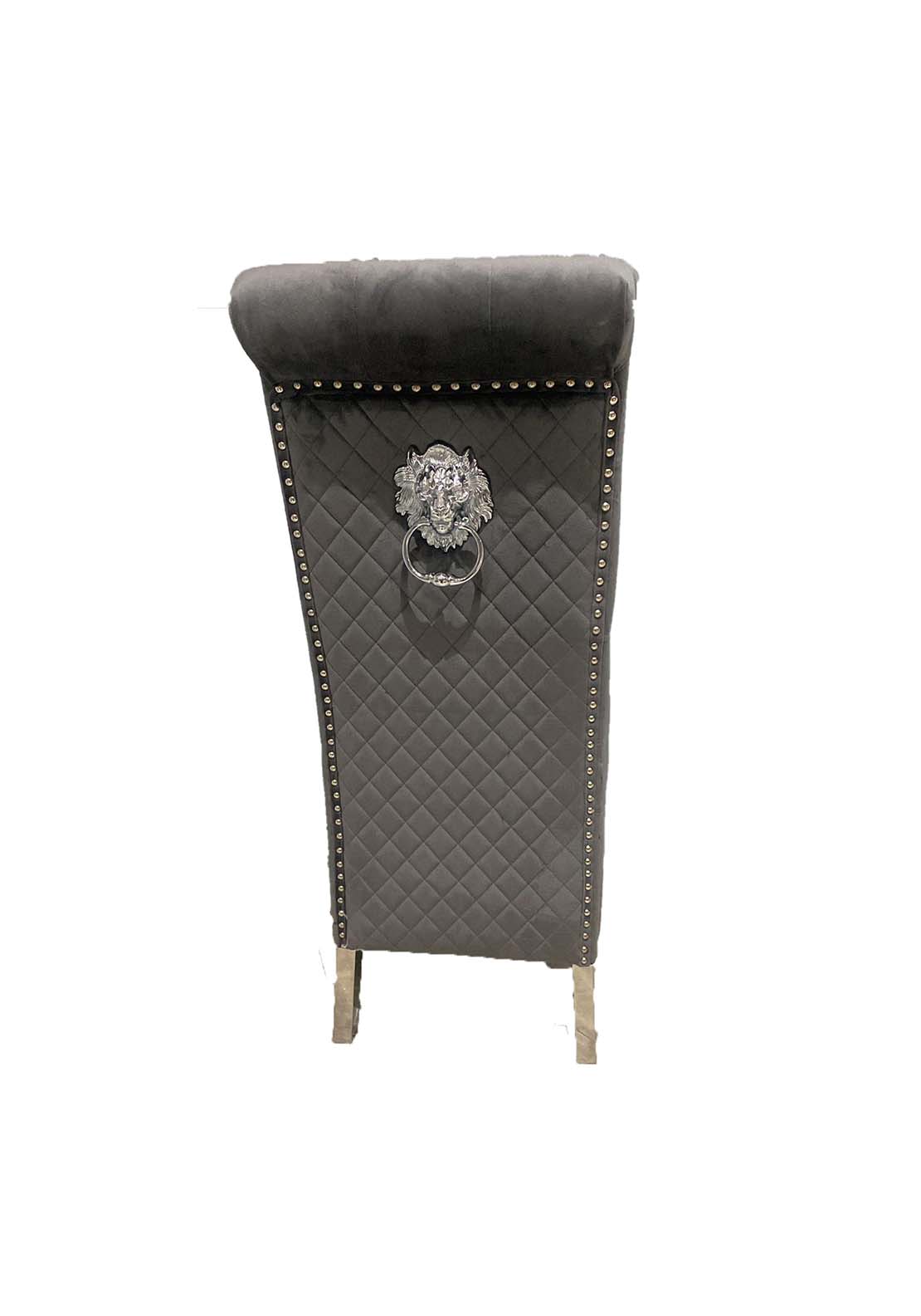 The Home Collection Brooklyn Straight Back Dining Chair - Grey 2 Shaws Department Stores