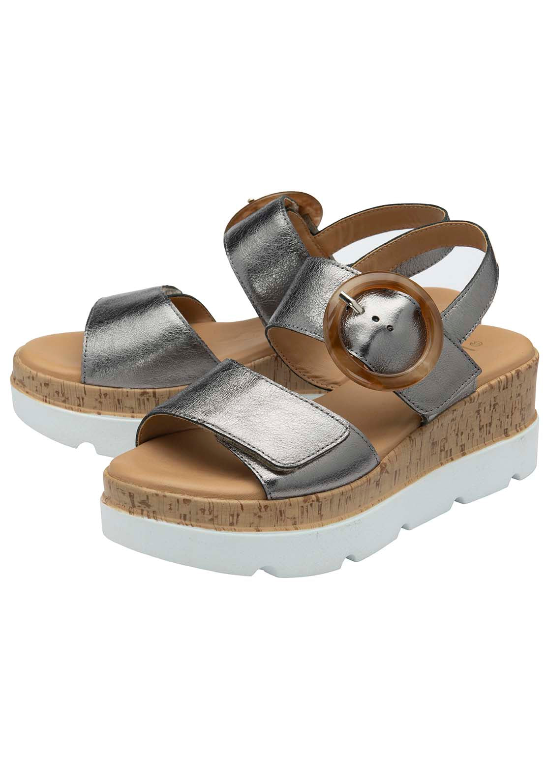 Lotus Cammie Sandal - Gunmetal 1 Shaws Department Stores