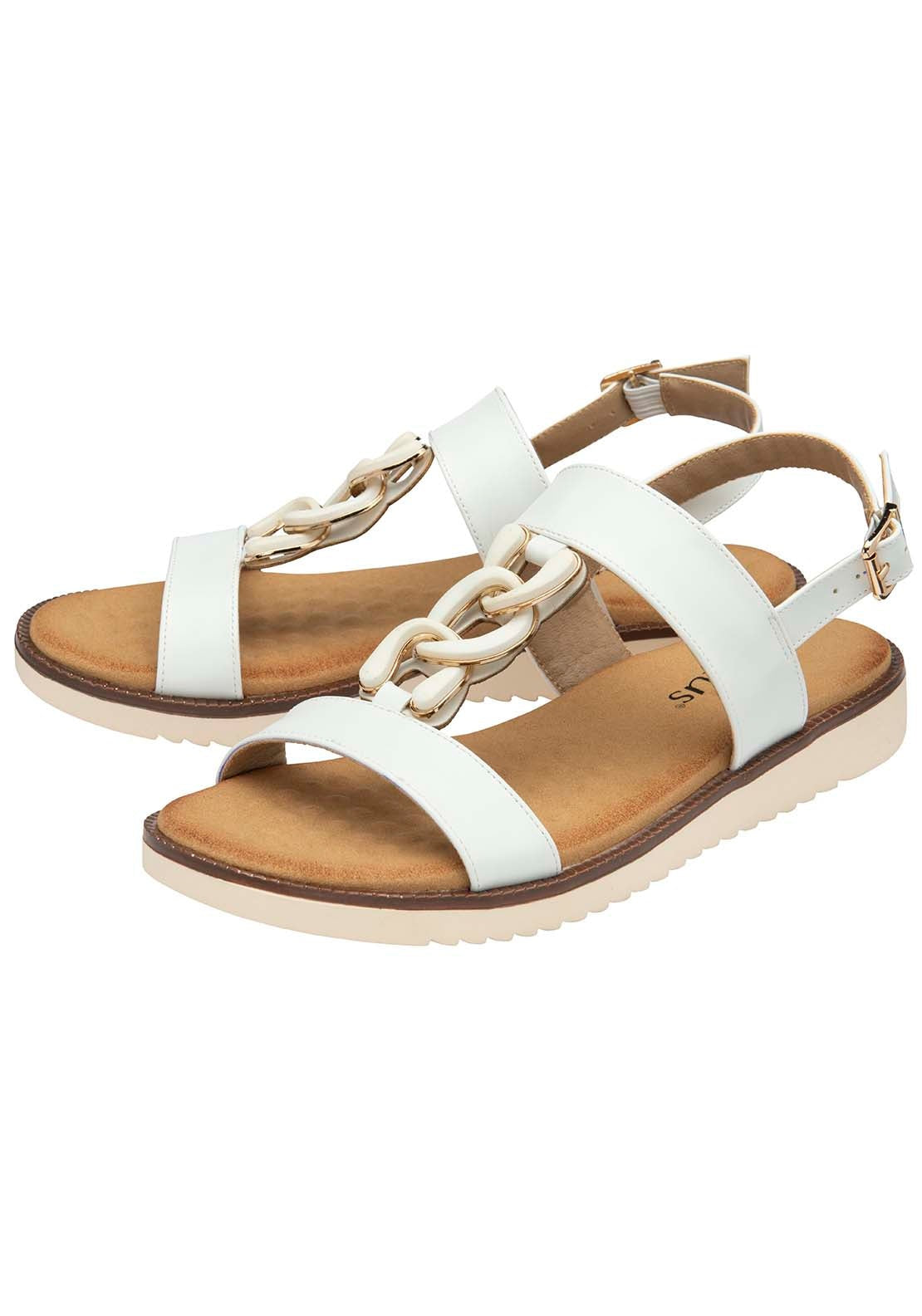 Lotus Joana Sandal - White 1 Shaws Department Stores