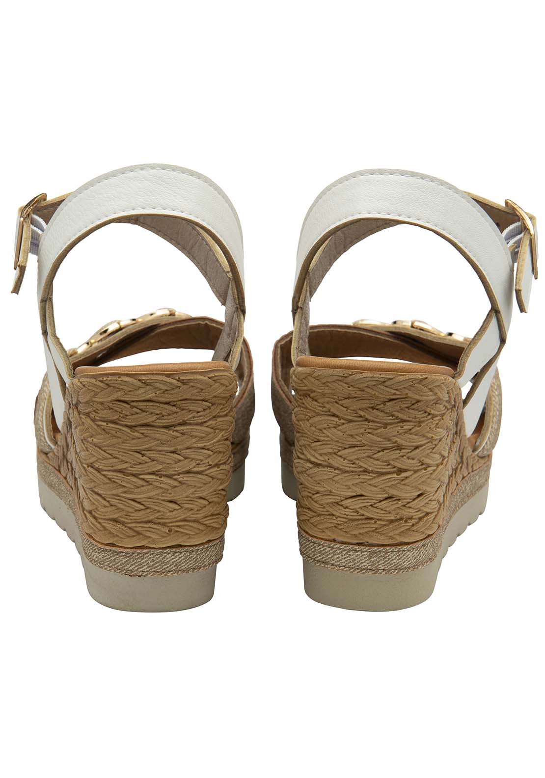 Lotus Solena Sandal - White 2 Shaws Department Stores