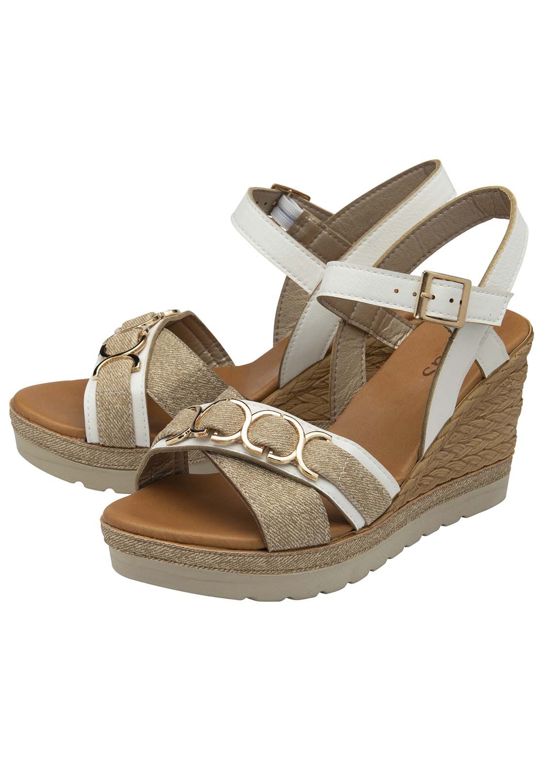 Lotus Solena Sandal - White 1 Shaws Department Stores