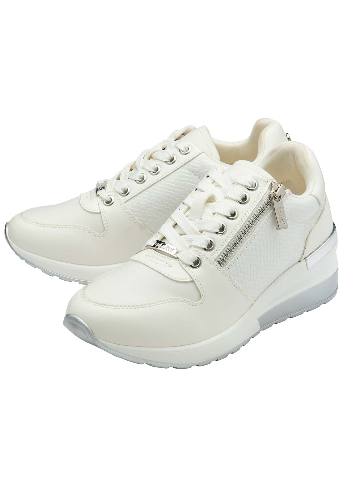 Lotus Isabella Trainer - White 1 Shaws Department Stores