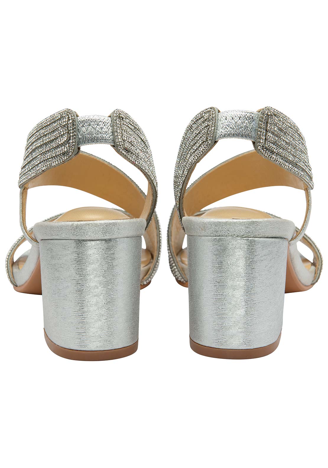Lotus Galacia Heel Sandal - Silver 2 Shaws Department Stores