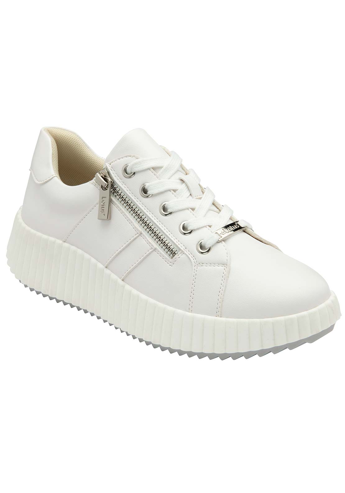 Lotus Kora Trainer - White 3 Shaws Department Stores