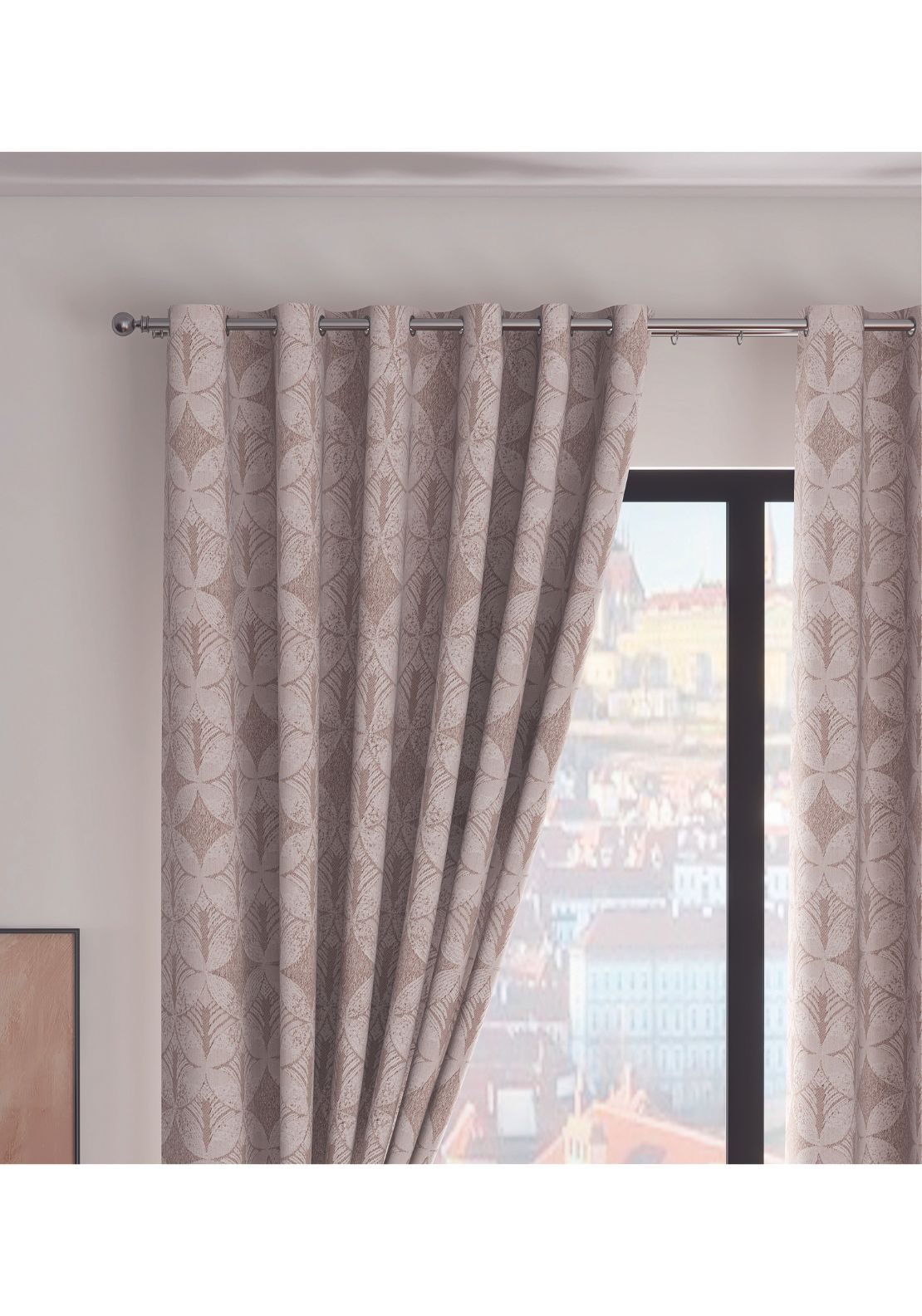 The Home Collection Brittany Readymade Curtain - Sand 1 Shaws Department Stores