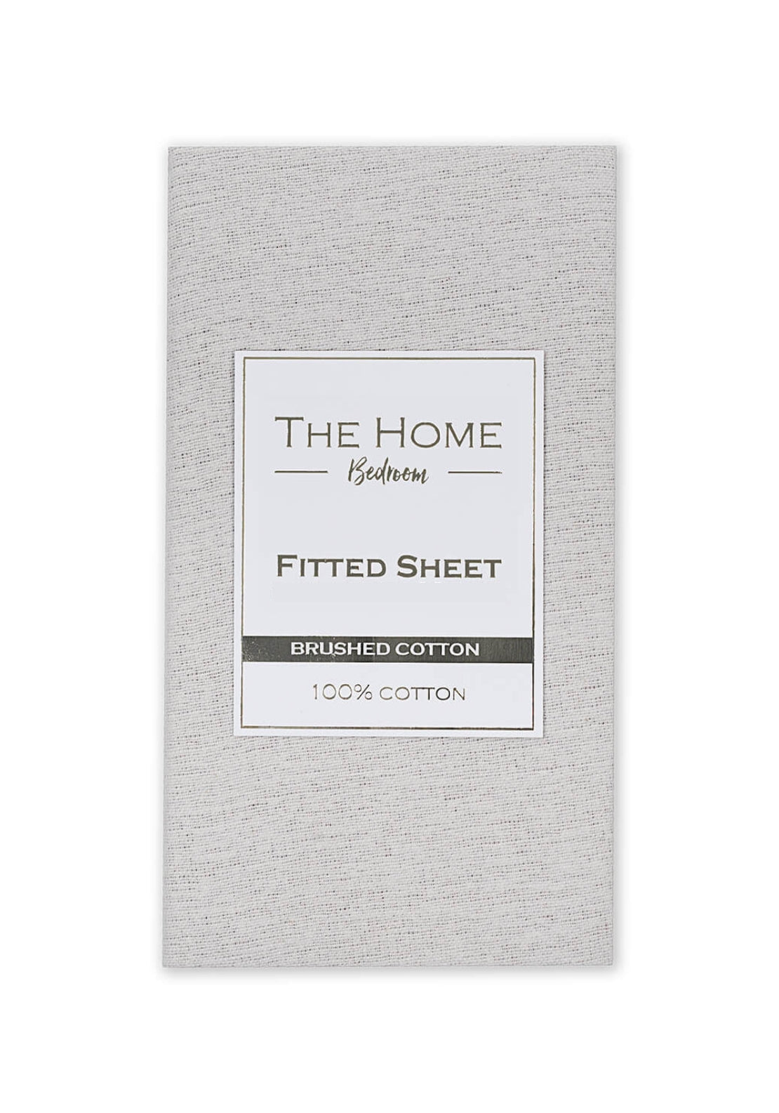 The Home Bedroom Brushed 100% Cotton Fitted Sheet - Grey 1 Shaws Department Stores