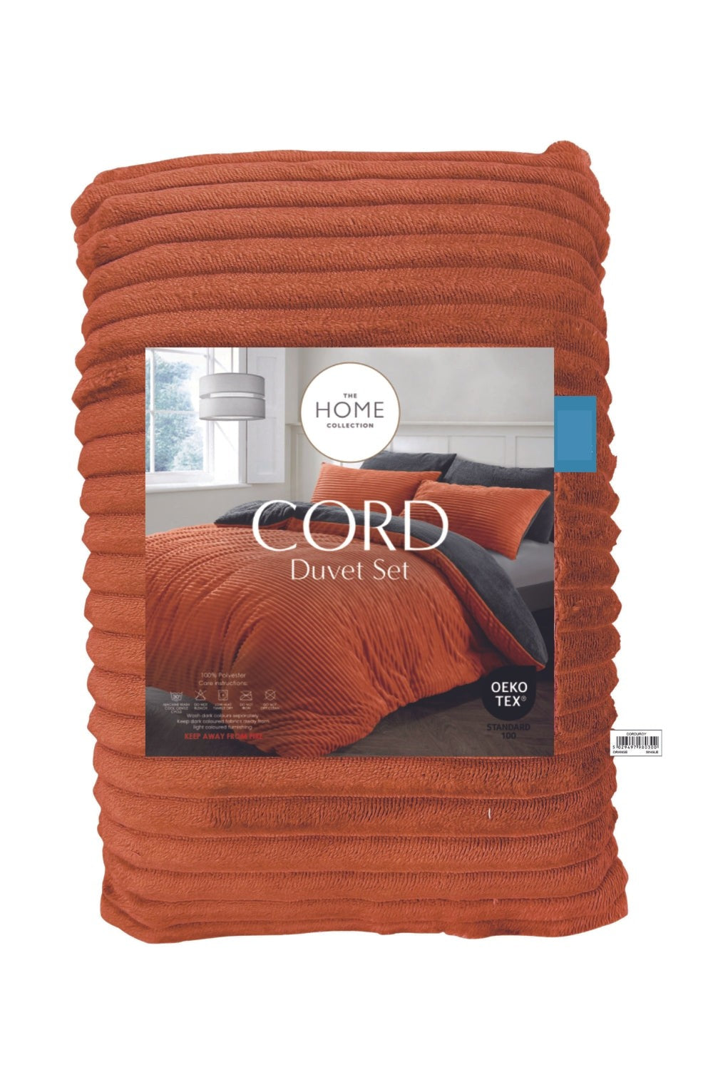  The Home Collection Cord Duvet Cover - Orange 2 Shaws Department Stores