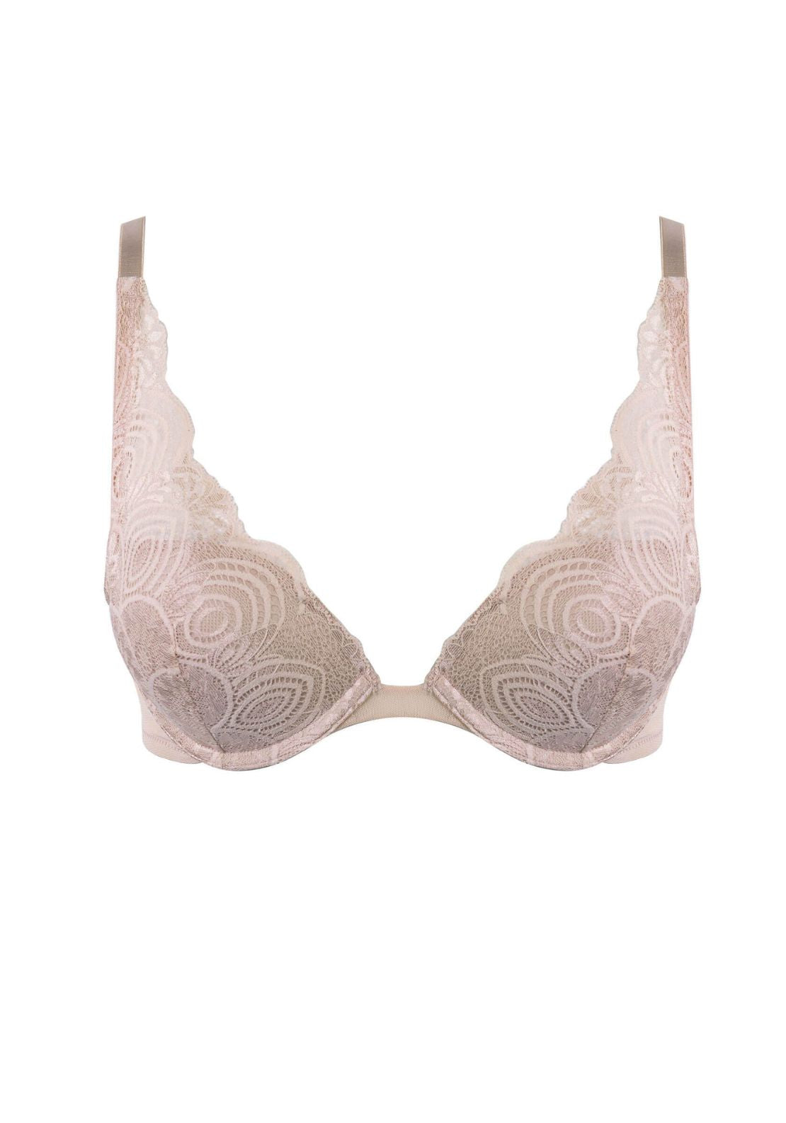 Wonderbra Refined Glamour Cleavage Triangle Under Wire Padded Bra - Creamy Pearl 1 Shaws Department Stores