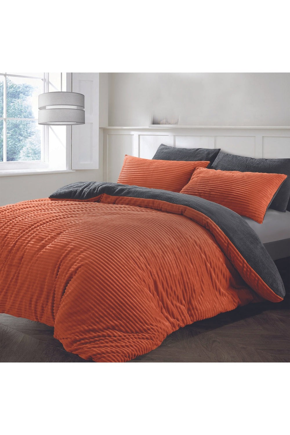  The Home Collection Cord Duvet Cover - Orange 1 Shaws Department Stores