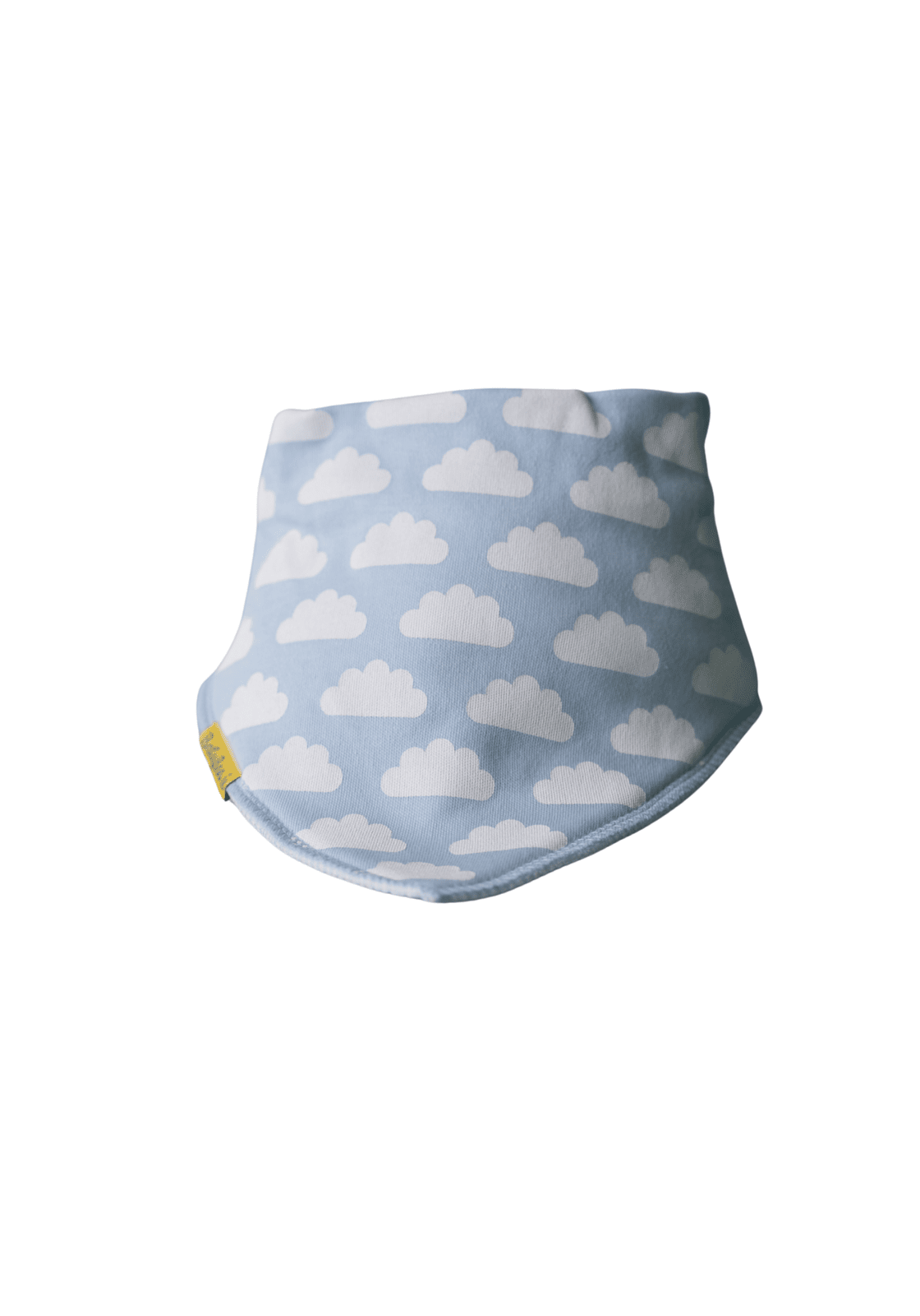 Babyboo Up in the blue clouds organic cotton DribbleBoo bandana bib - Blue 1 Shaws Department Stores