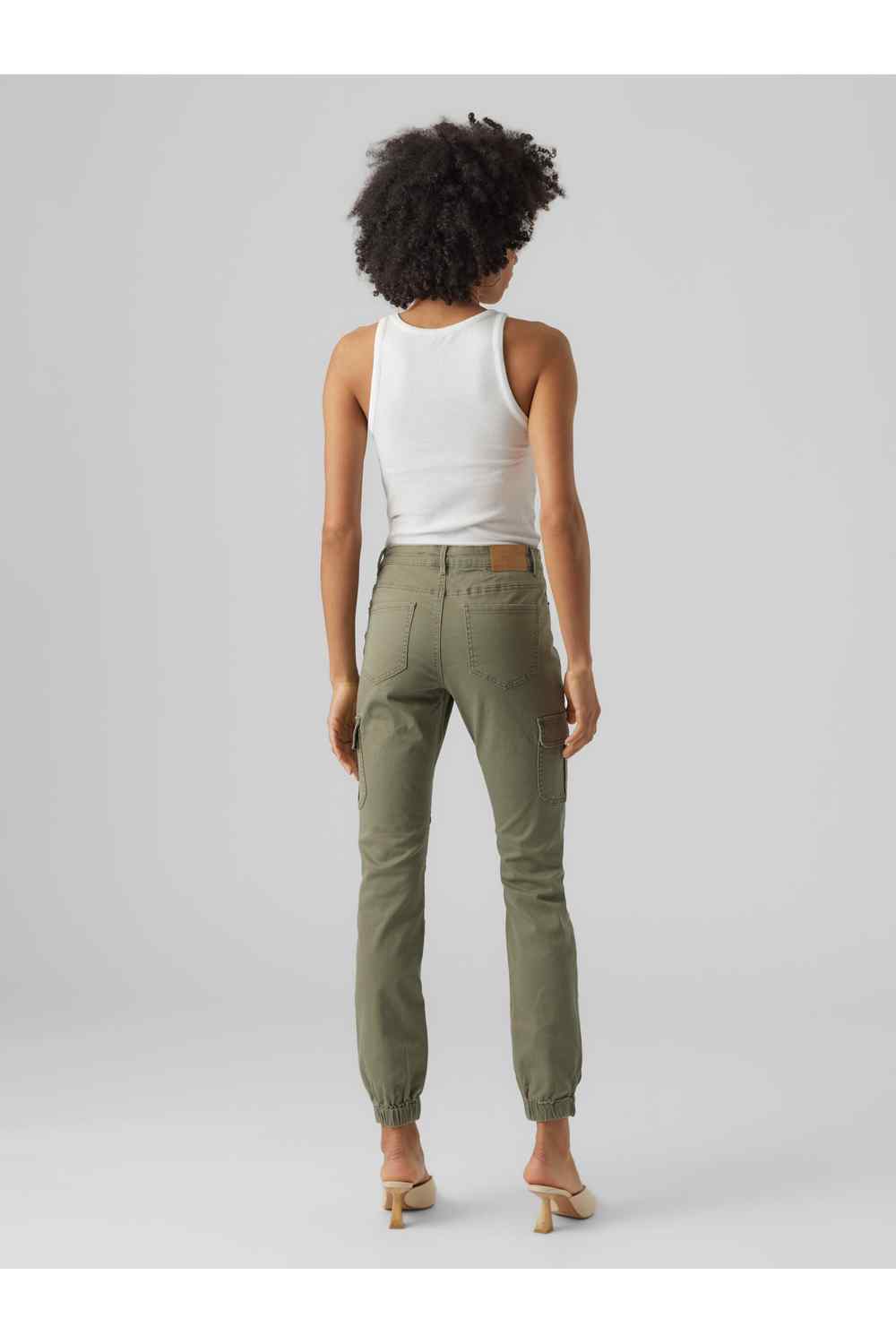 Vero Moda Ivy Cargo Pant - Green 6 Shaws Department Stores