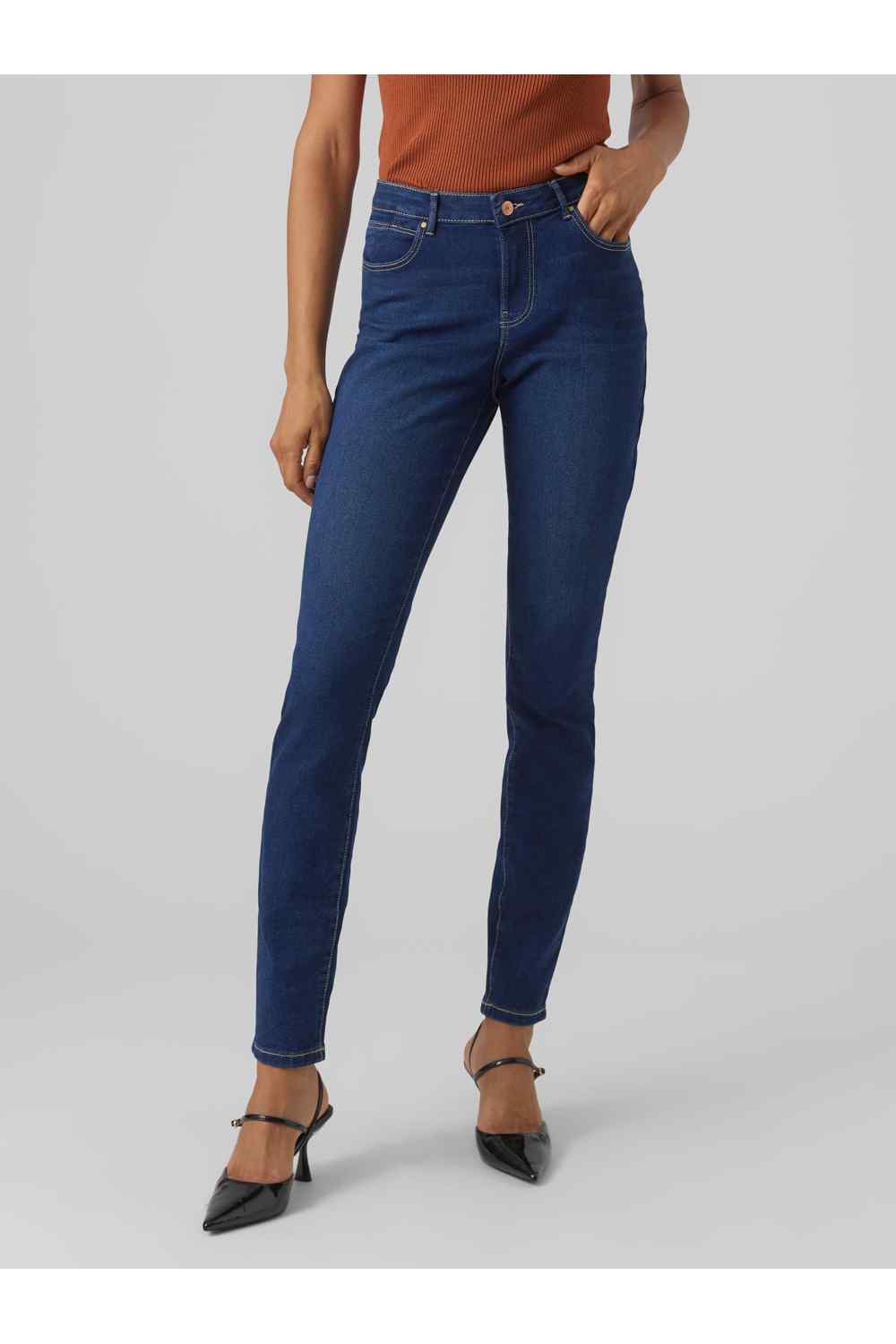 Vero Moda June Skinny Jean - Blue 1 Shaws Department Stores