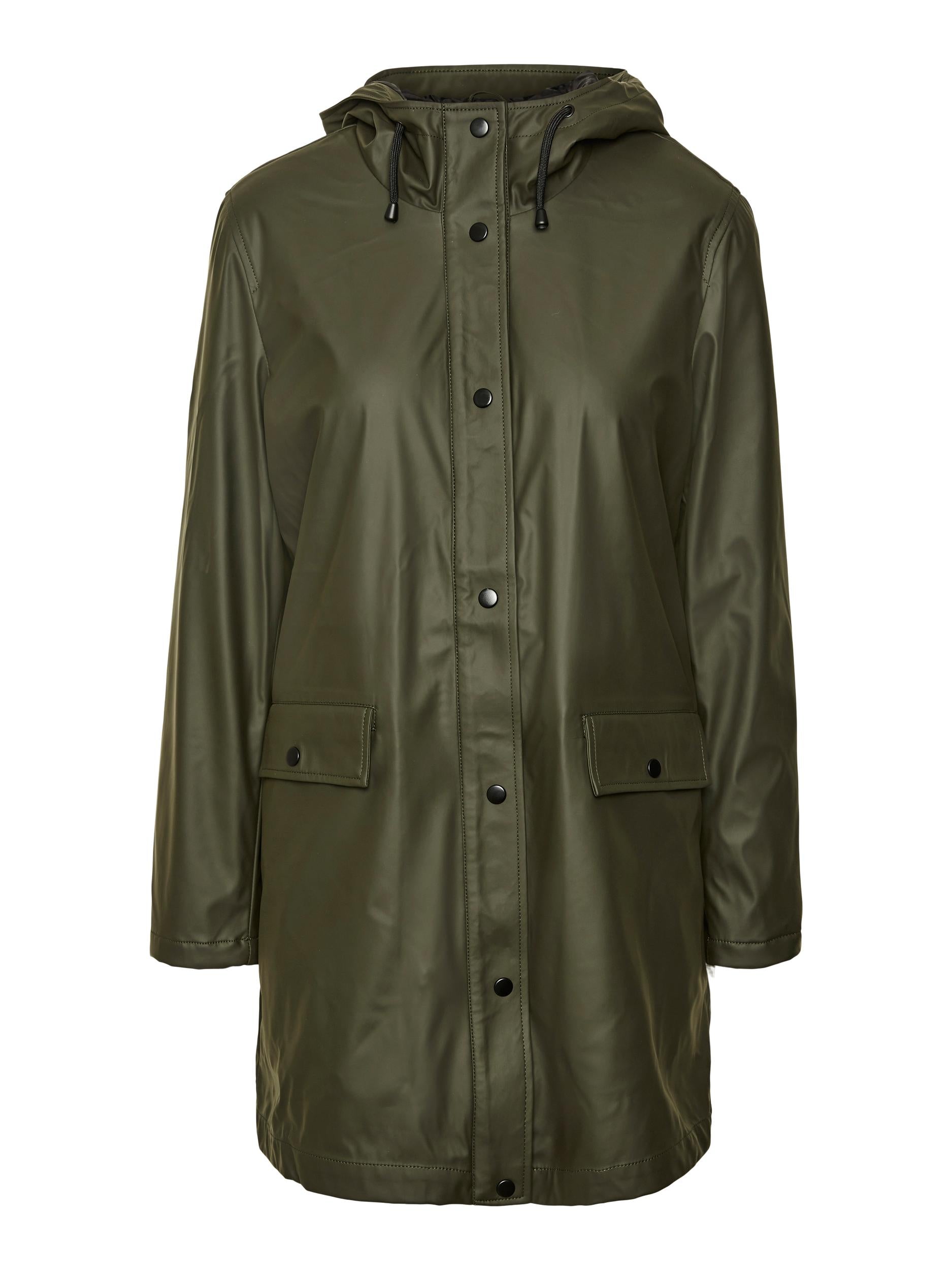 Vero Moda Mvasta Rain Coat - Dark Green 6 Shaws Department Stores