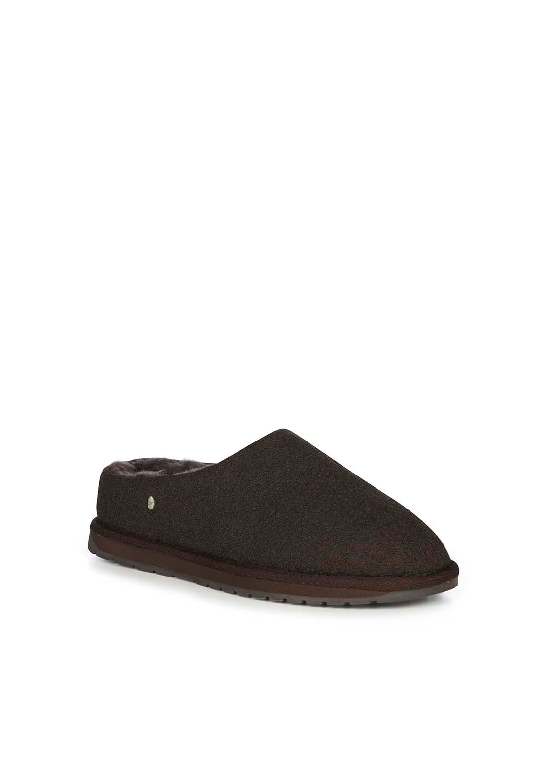 Emu Slippers Joy Felt - Chocolate 1 Shaws Department Stores