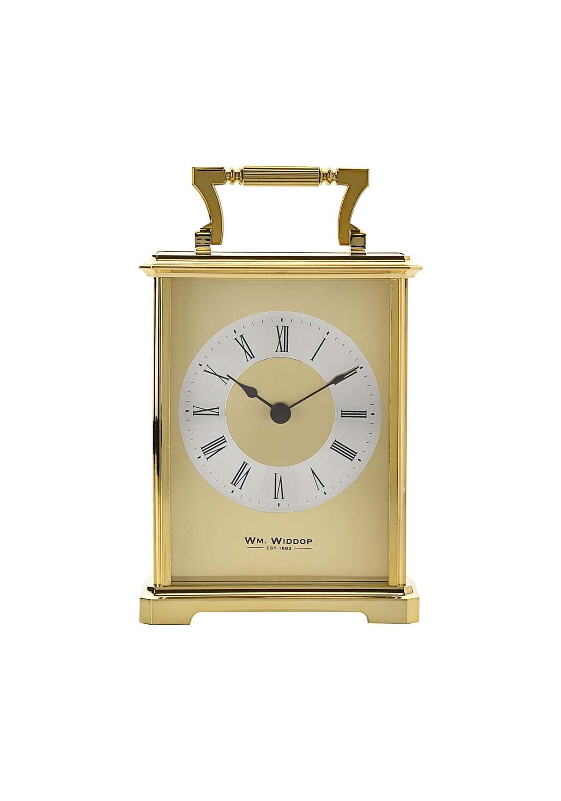 William Widdop Carriage Clock - Gilt 2 Shaws Department Stores