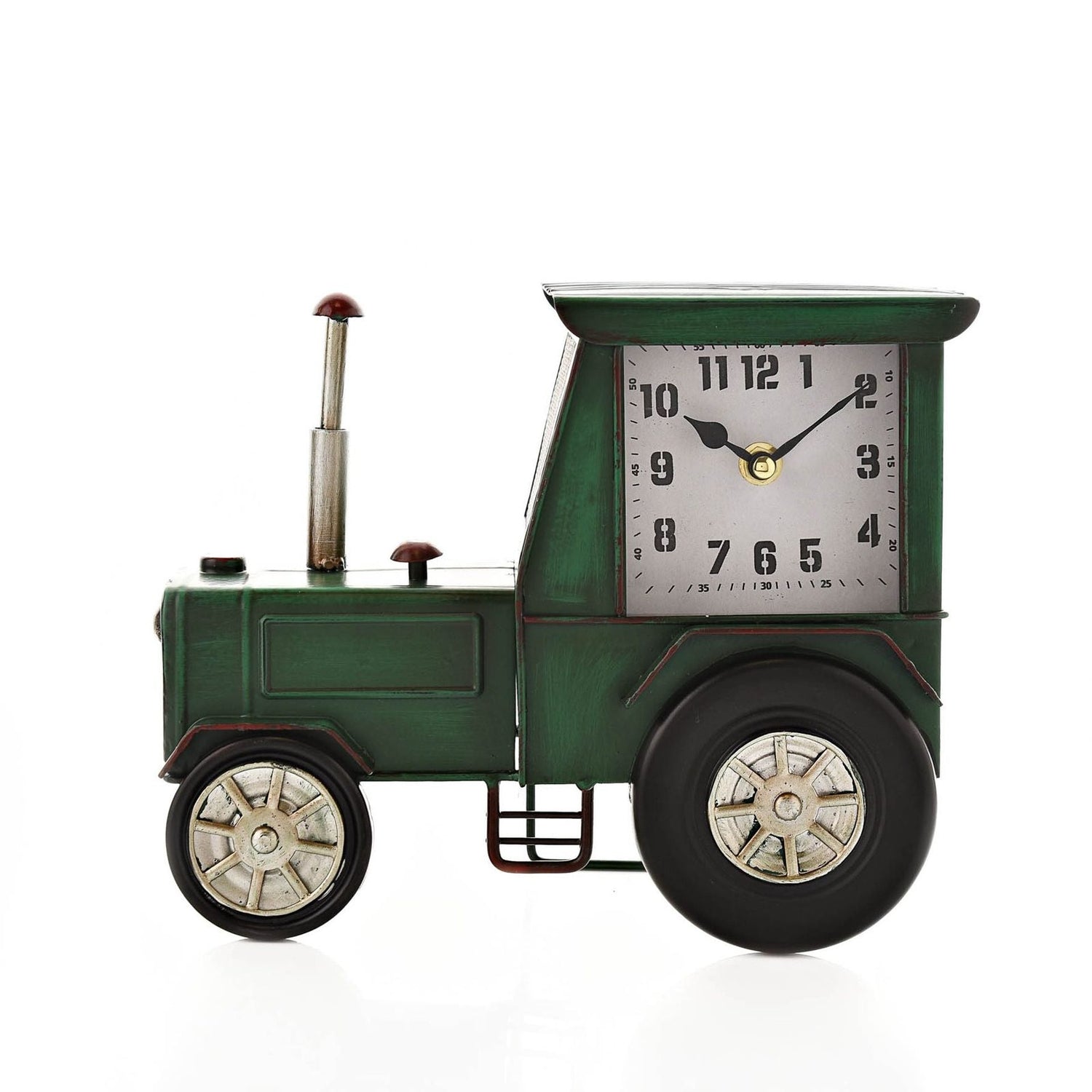 The Home Collection Hometime Mantel Clock - Dark Green Tractor 1 Shaws Department Stores
