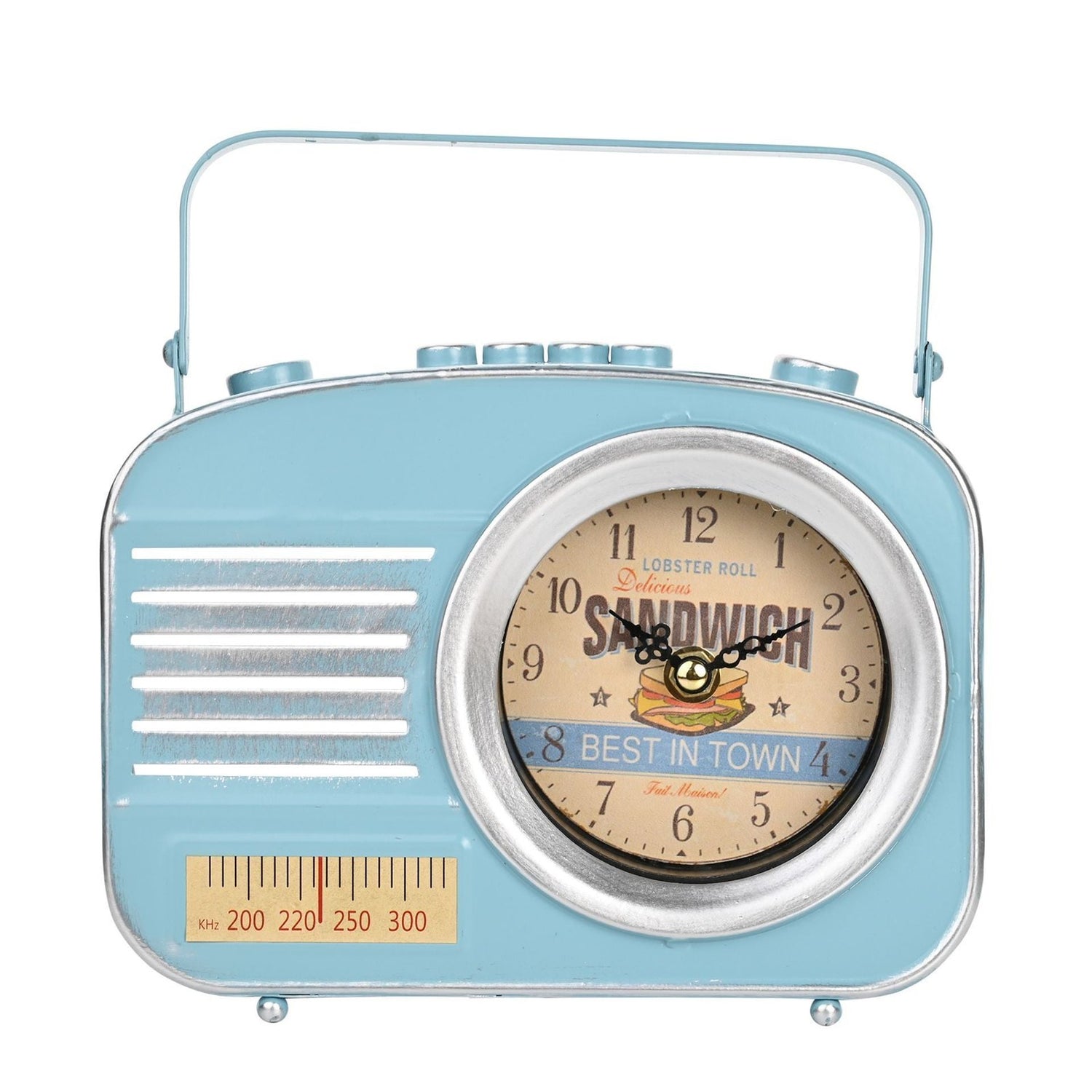 The Home Collection Hometime Metal Mantel Clock - Retro Radio 1 Shaws Department Stores