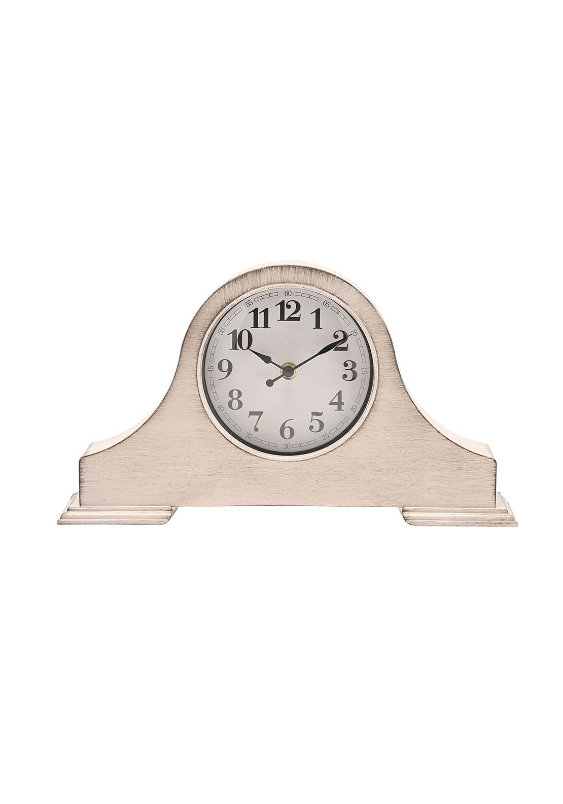 The Home Collection Hometime Mantel Clock 36cm - White 1 Shaws Department Stores