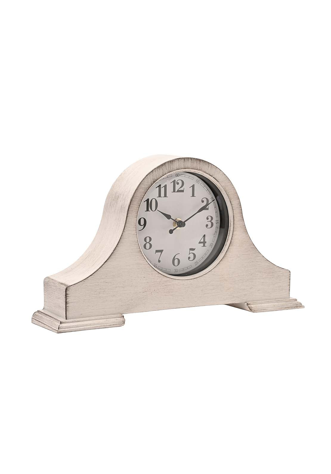 The Home Collection Hometime Mantel Clock 36cm - White 2 Shaws Department Stores