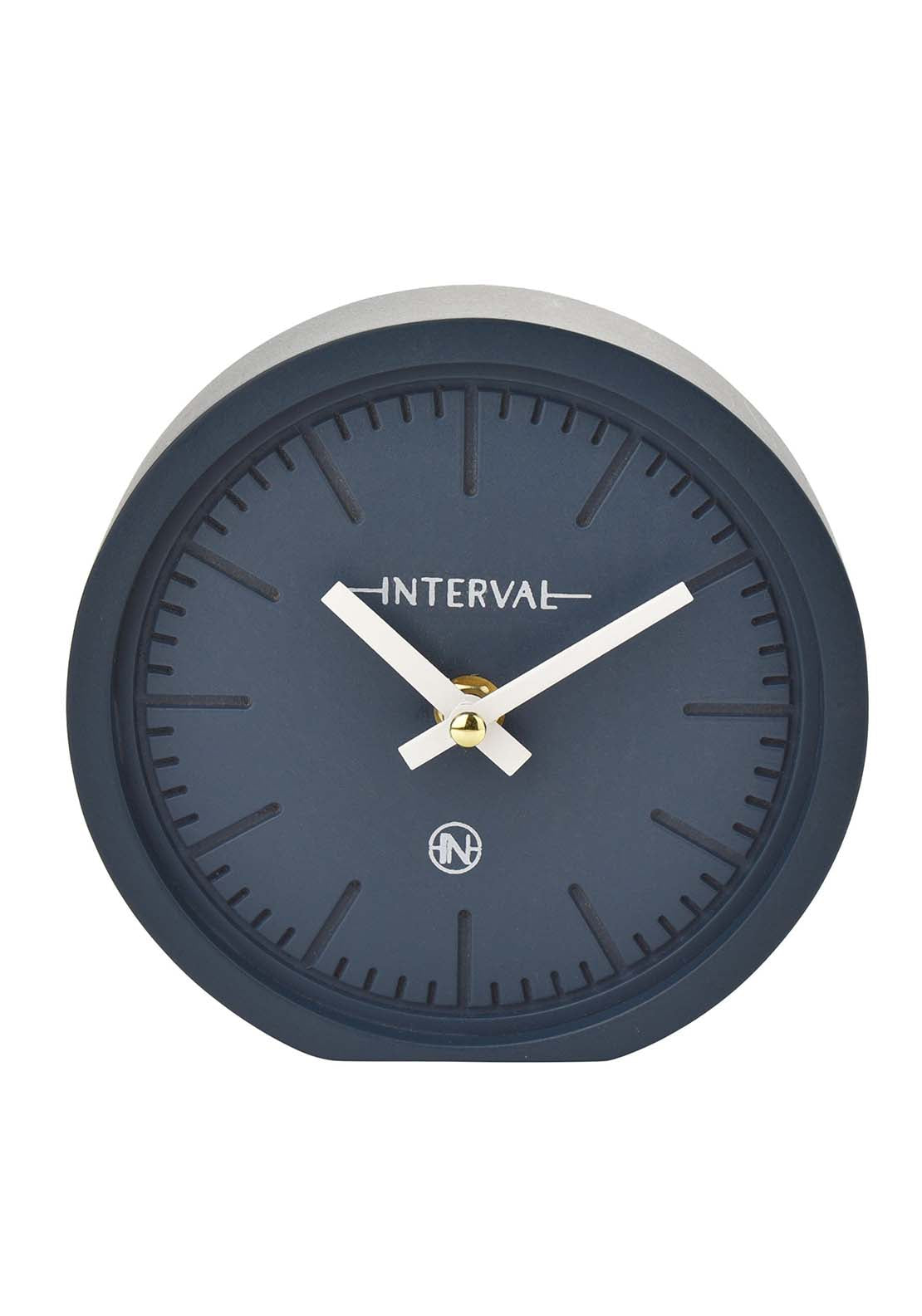 Interval Minimalist Desk Clock 15Cm - Navy 1 Shaws Department Stores