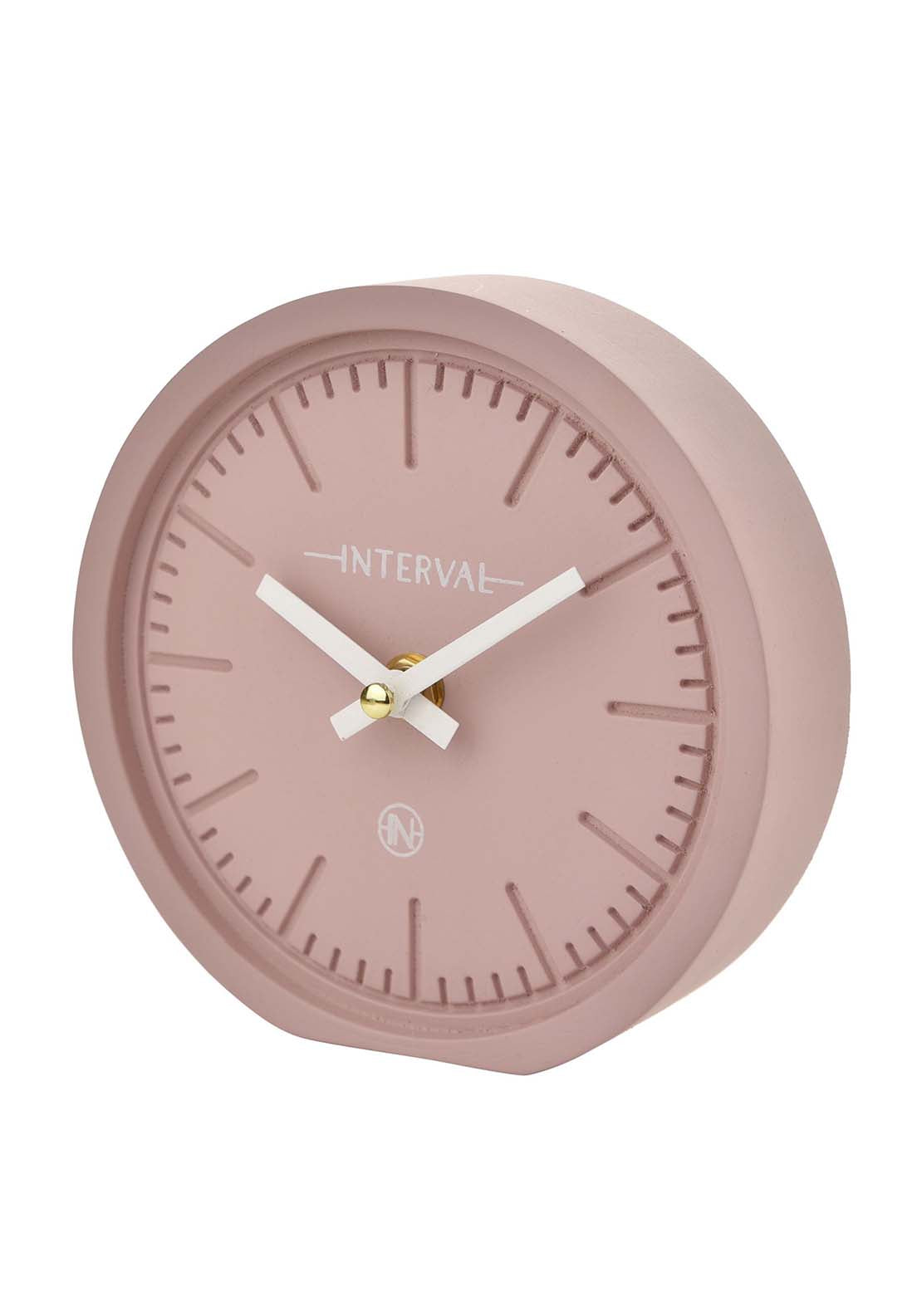 Interval Minimalist Desk Clock 15Cm - Pink 1 Shaws Department Stores
