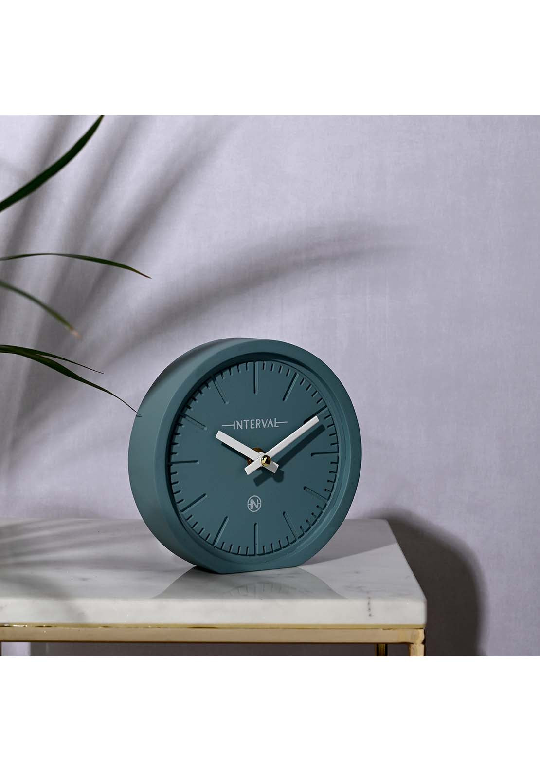 Interval Minimalist Desk Clock 15Cm - Teal 4 Shaws Department Stores