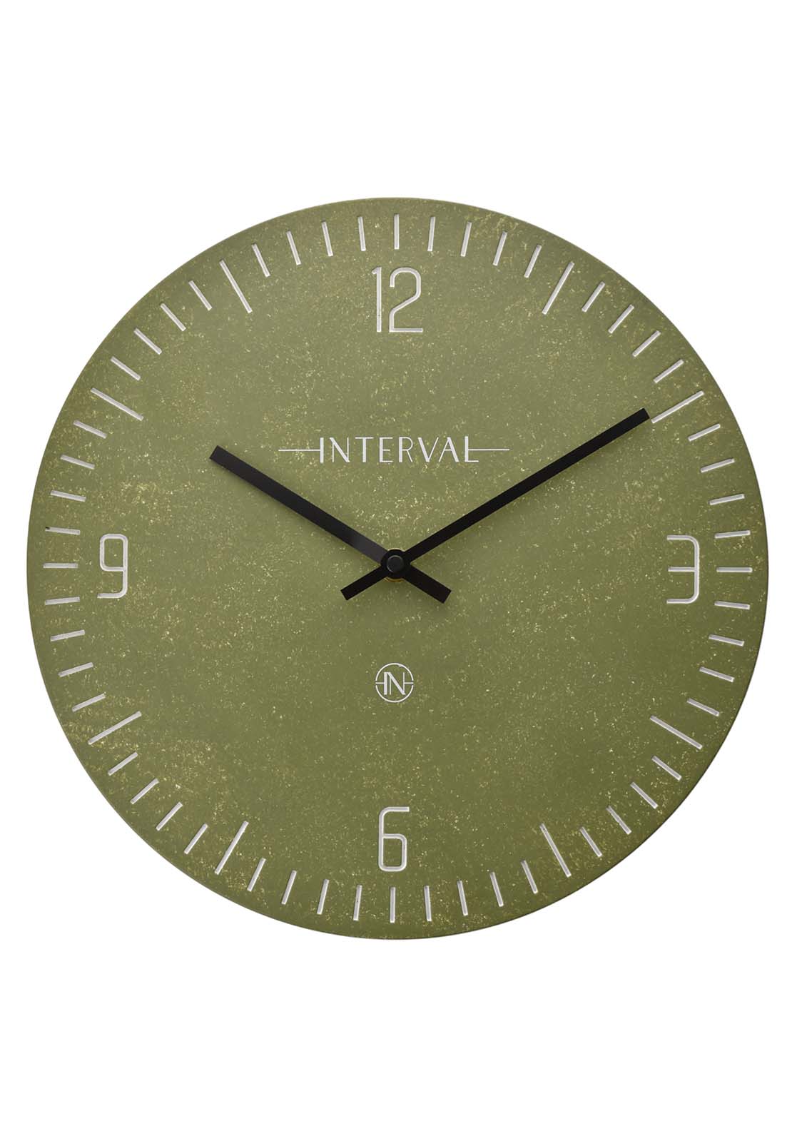 The Home Collection Interval Resin Wall Clock 30Cm - Green 1 Shaws Department Stores