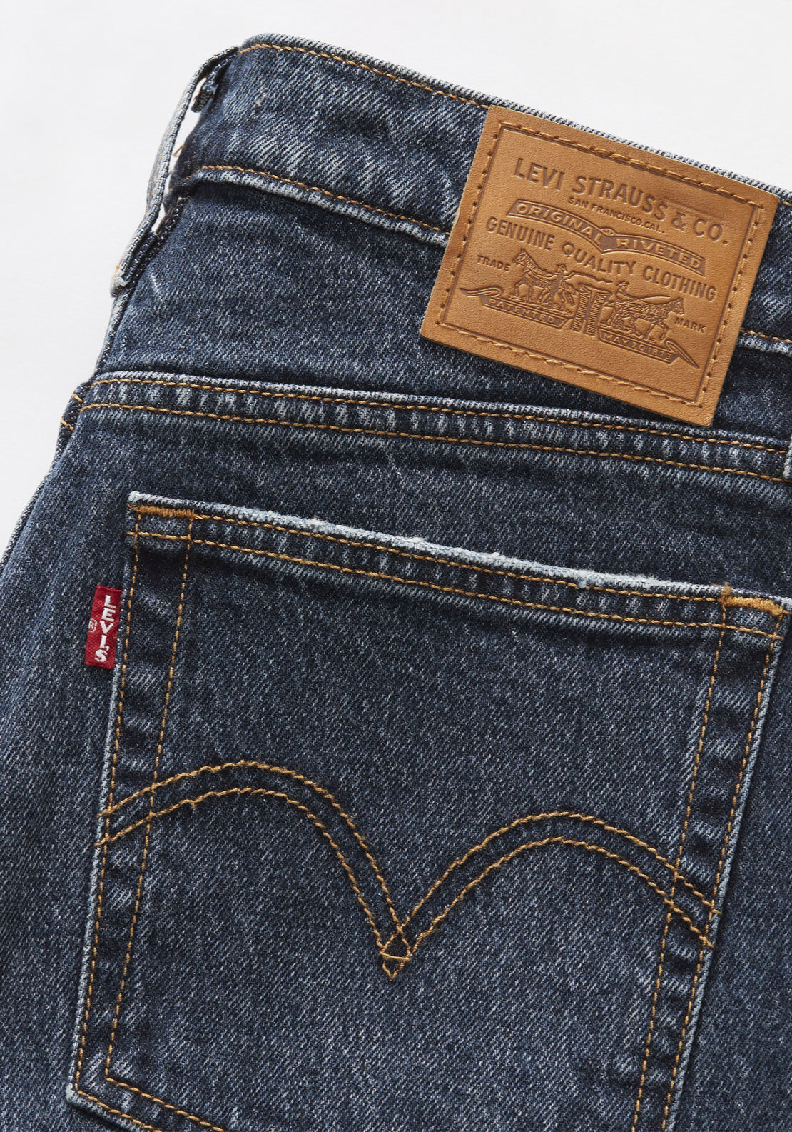 Levis Wedgie Straight Jeans - Blue 4 Shaws Department Stores