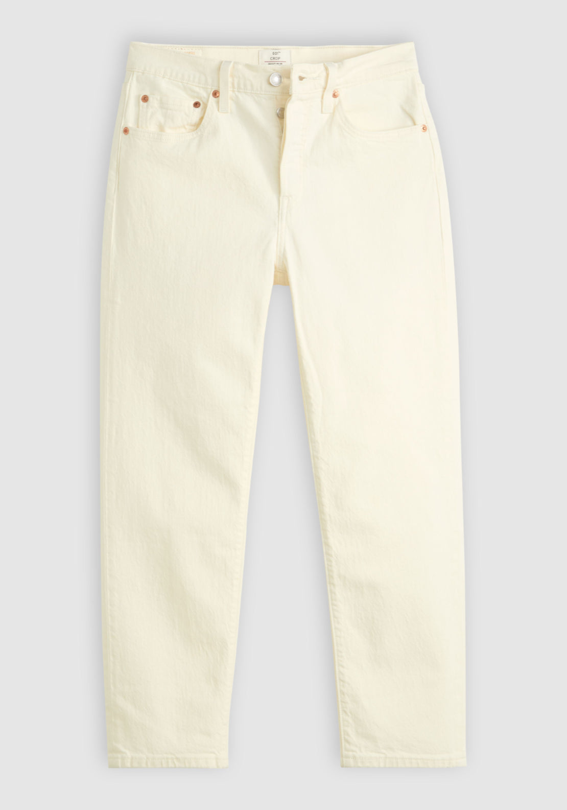 Levis 501 Crop Jeans - White 7 Shaws Department Stores