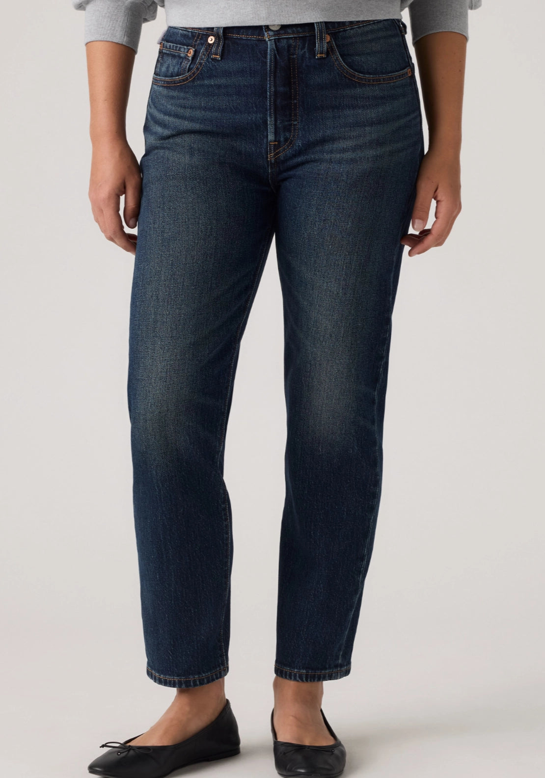 501® Original Cropped Jeans - Dark Wash Blue