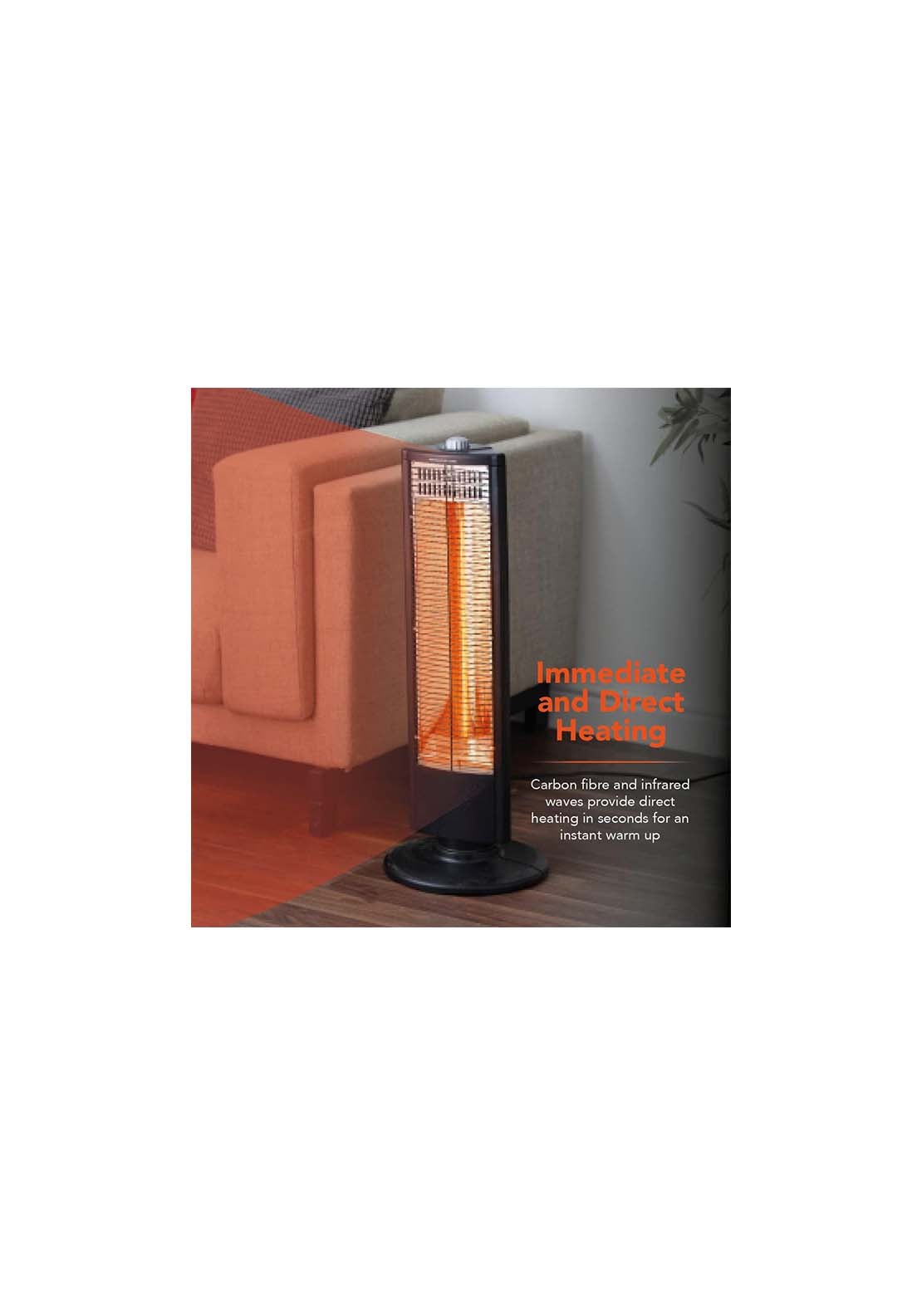 Warmlite 1000W Carbon Infrared Heater | Wl42013 - Black 7 Shaws Department Stores