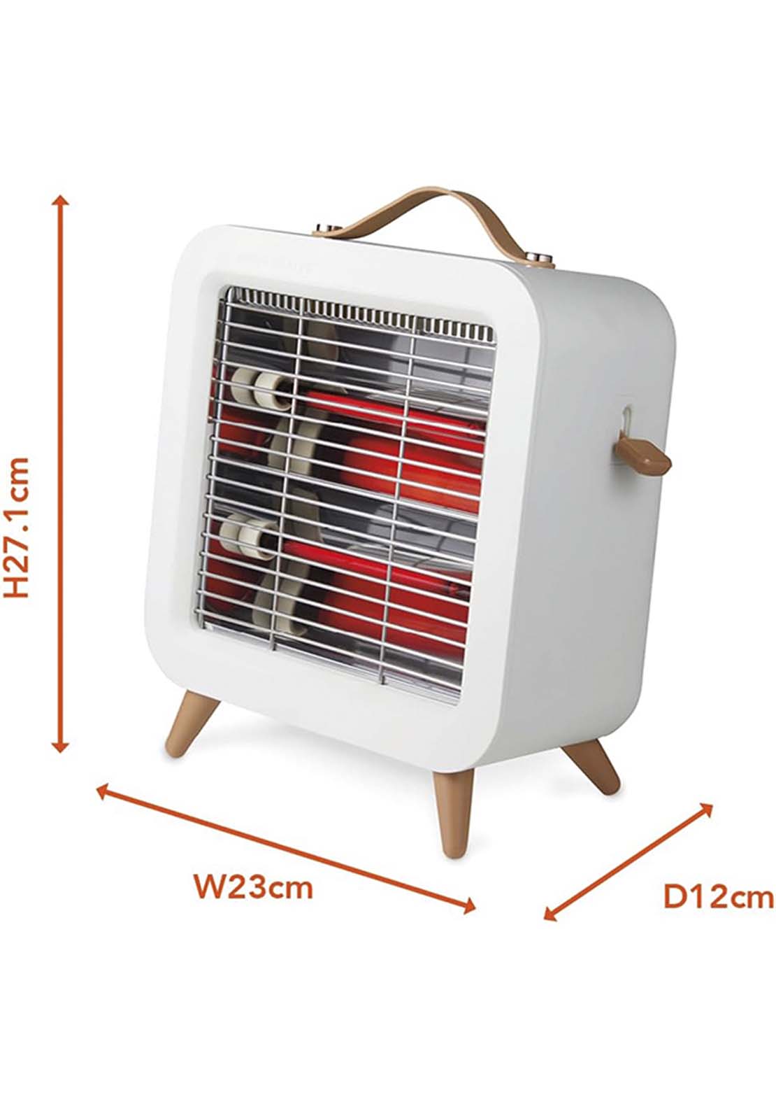 Warmlite 550w Infraded Desk Heater - White 3 Shaws Department Stores