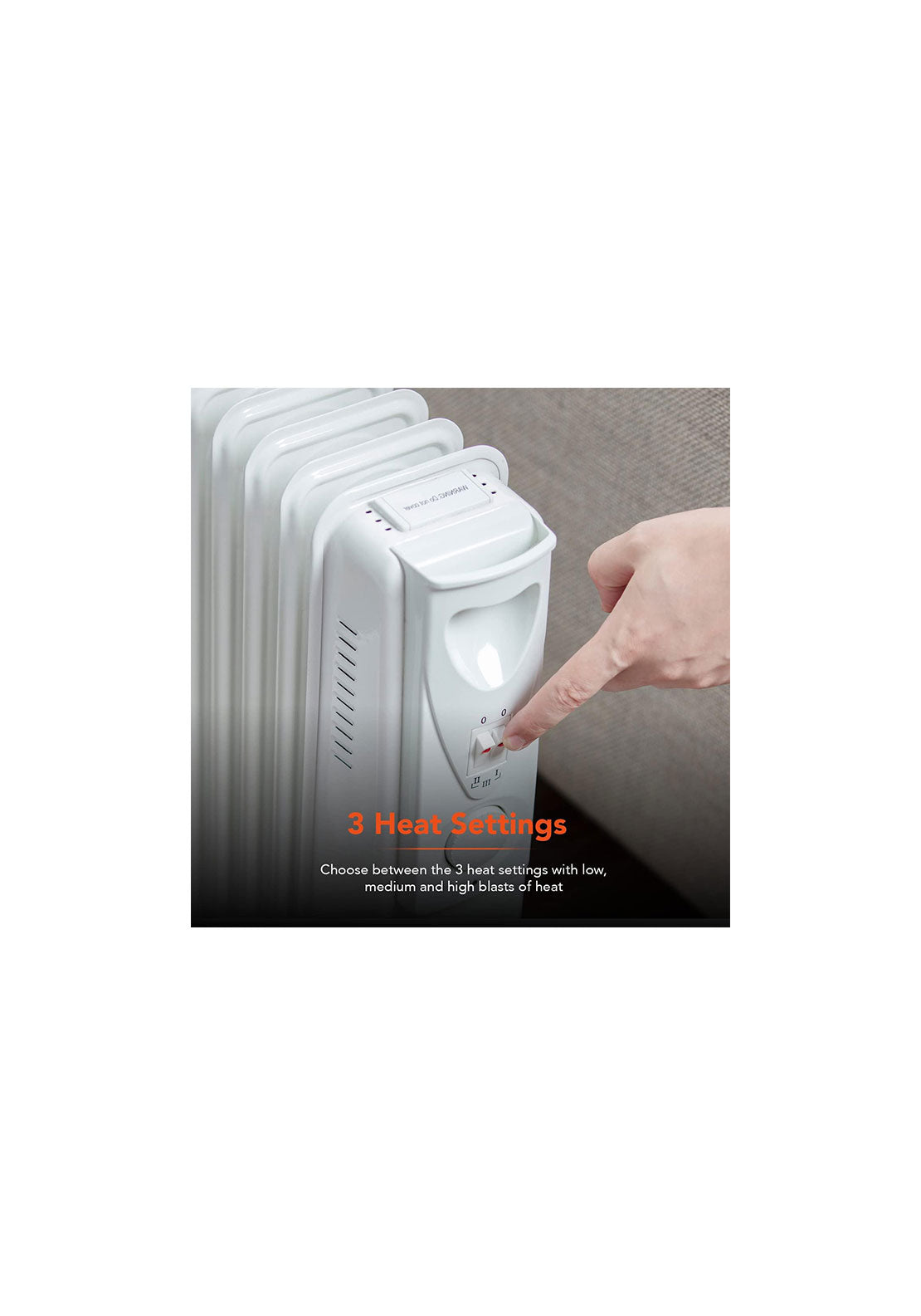 Warmlite 2500W Oil Filled Radiator With Timer | WL43005YTW 7 Shaws Department Stores