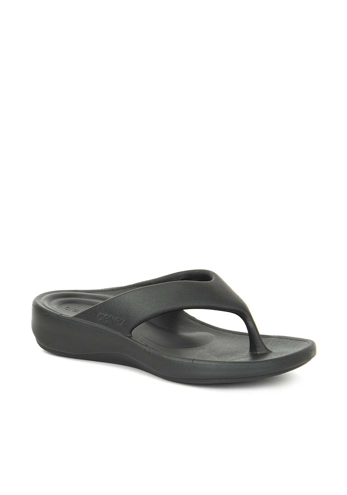 Aetrex Maui Sandal - Black 1 Shaws Department Stores