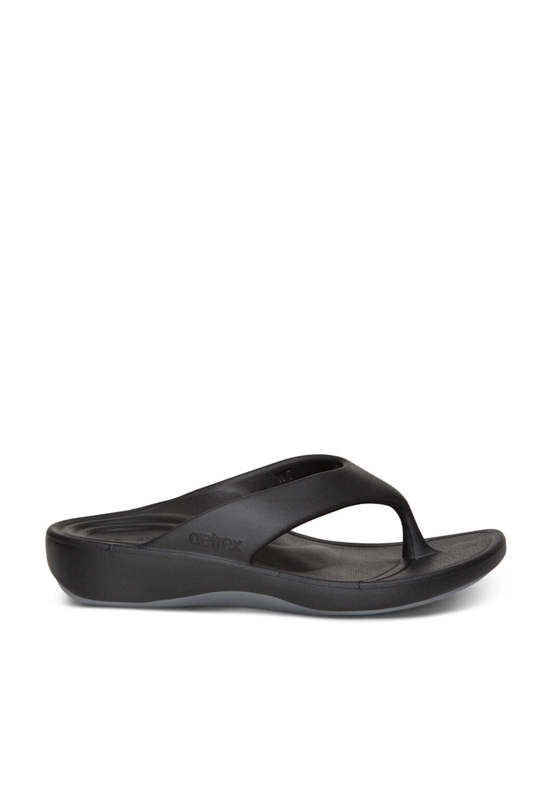 Aetrex Maui Sandal - Black 2 Shaws Department Stores