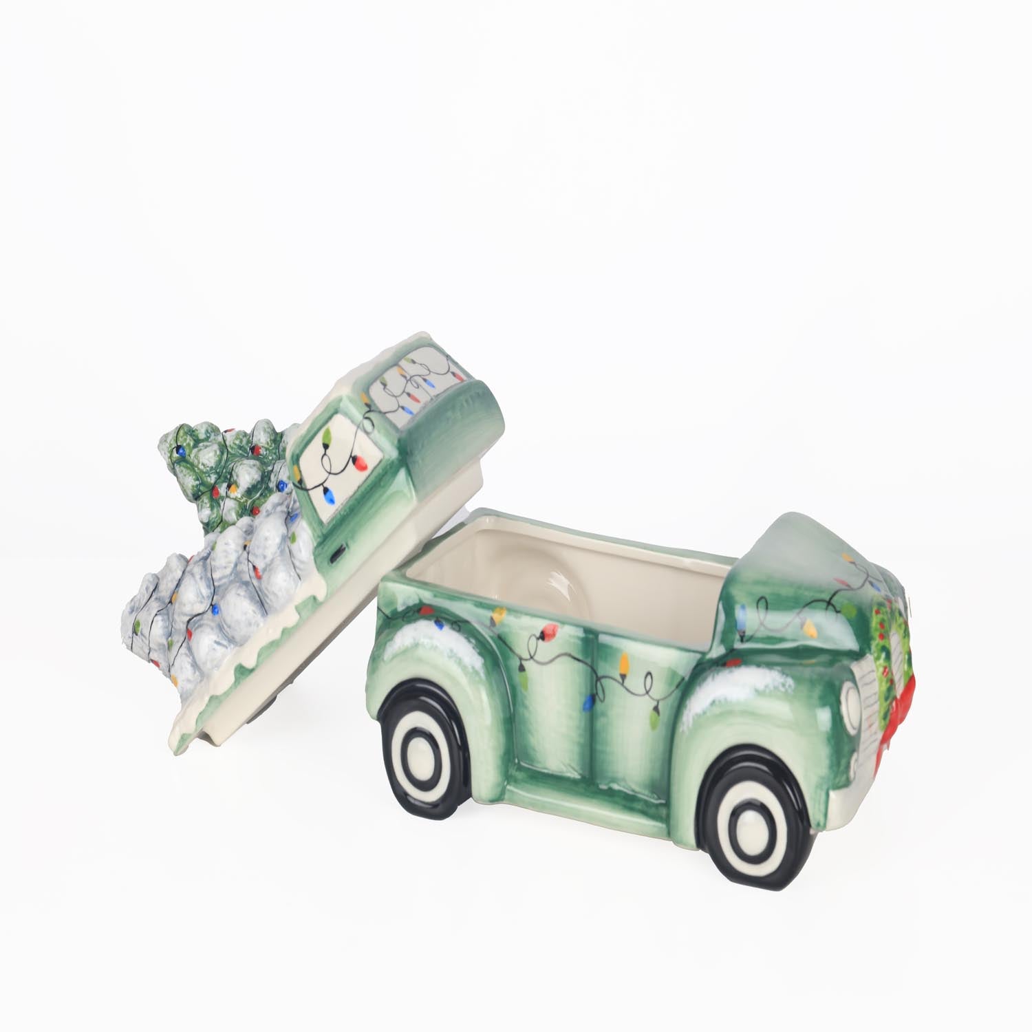 The Home Christmas Ceramic Xmas Truck Cookie Jar 3 Shaws Department Stores