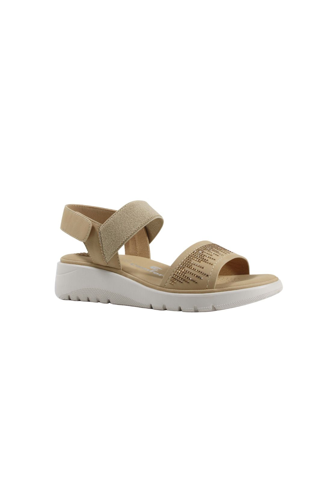 Propet Sandal Wedge Bling Sandal - Camel 1 Shaws Department Stores