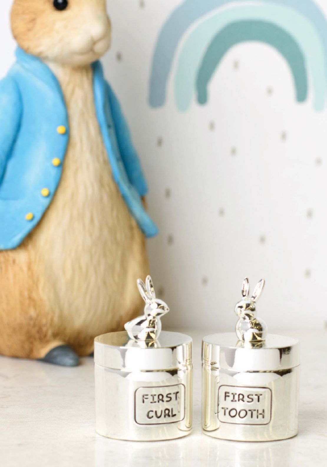 Rabbit Tooth &amp; Curl Set - Grey