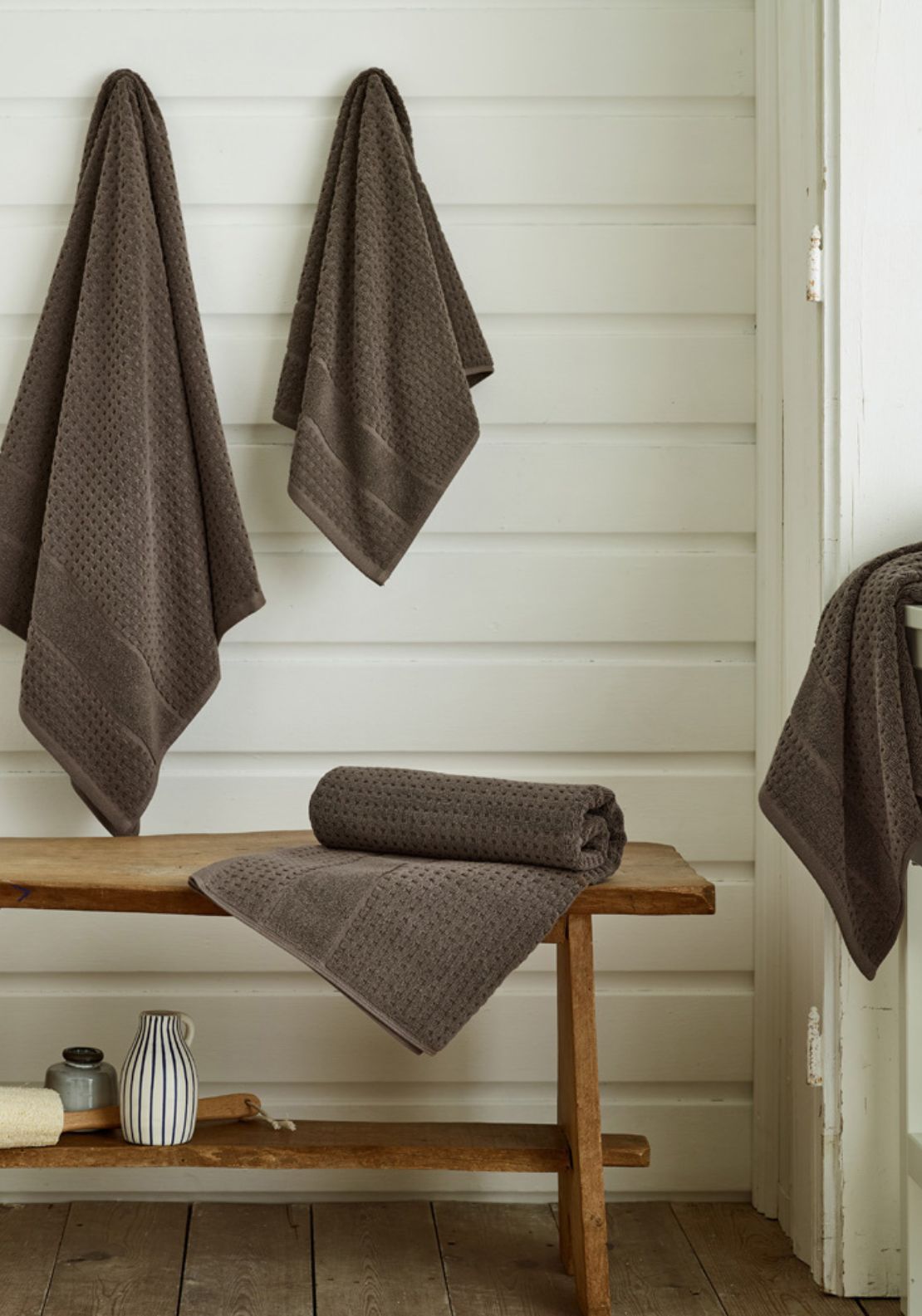 Deyongs Mosley Cotton Towel - Walnut 2 Shaws Department Stores