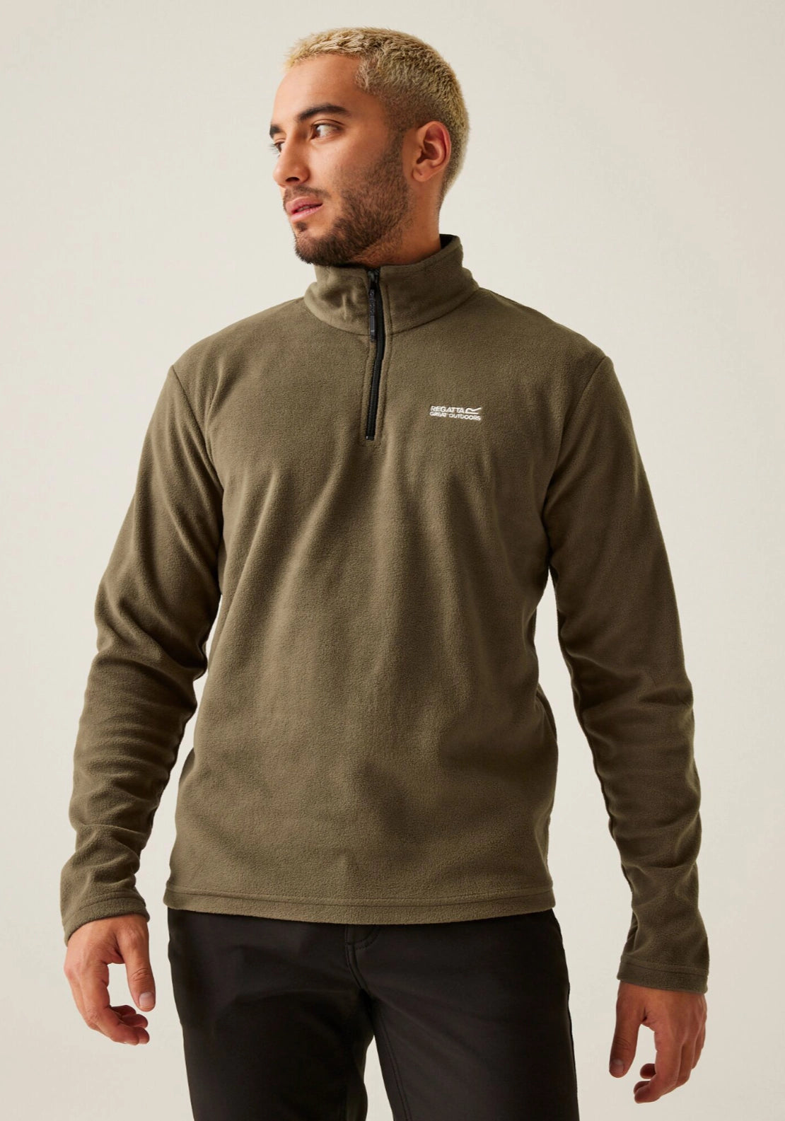 Thompson 1/4 Zip Fleece - Crocodile