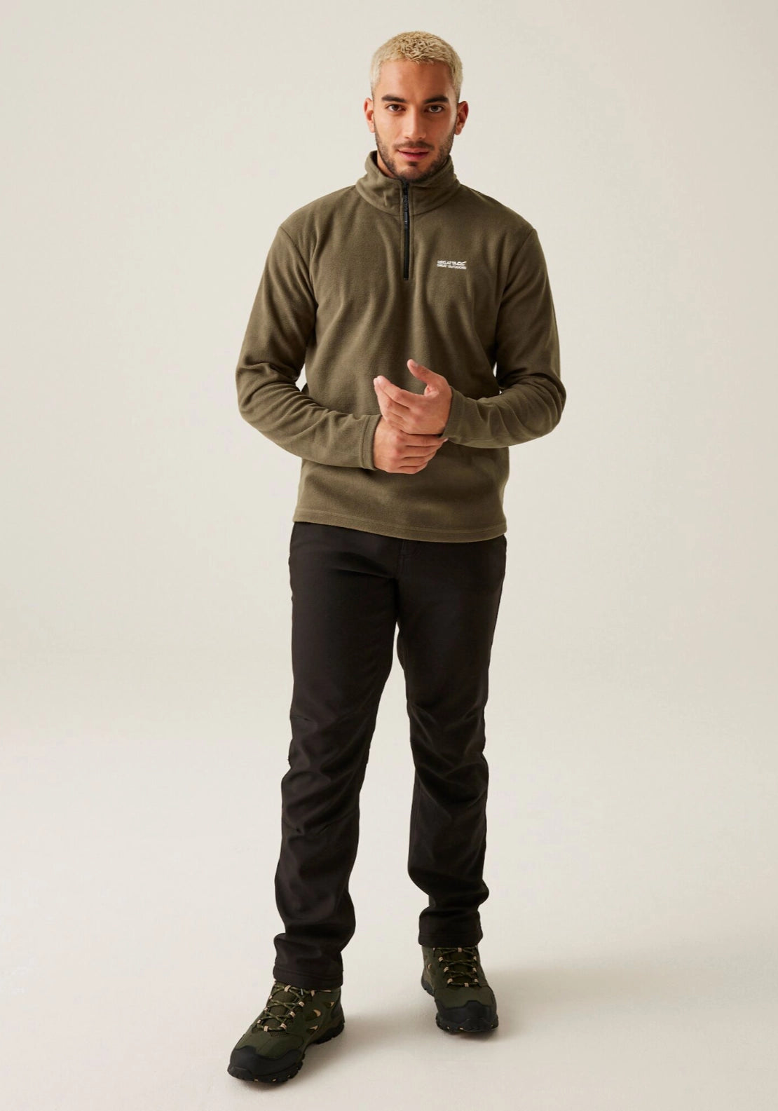 Thompson 1/4 Zip Fleece - Crocodile