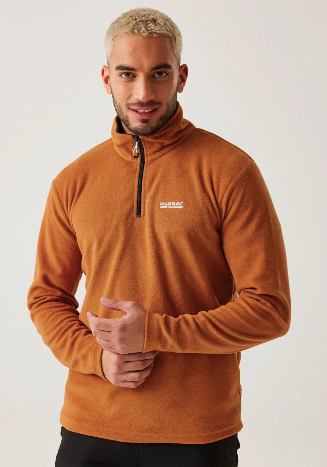 Thompson 1/4 Zip Fleece - Burnt Copper