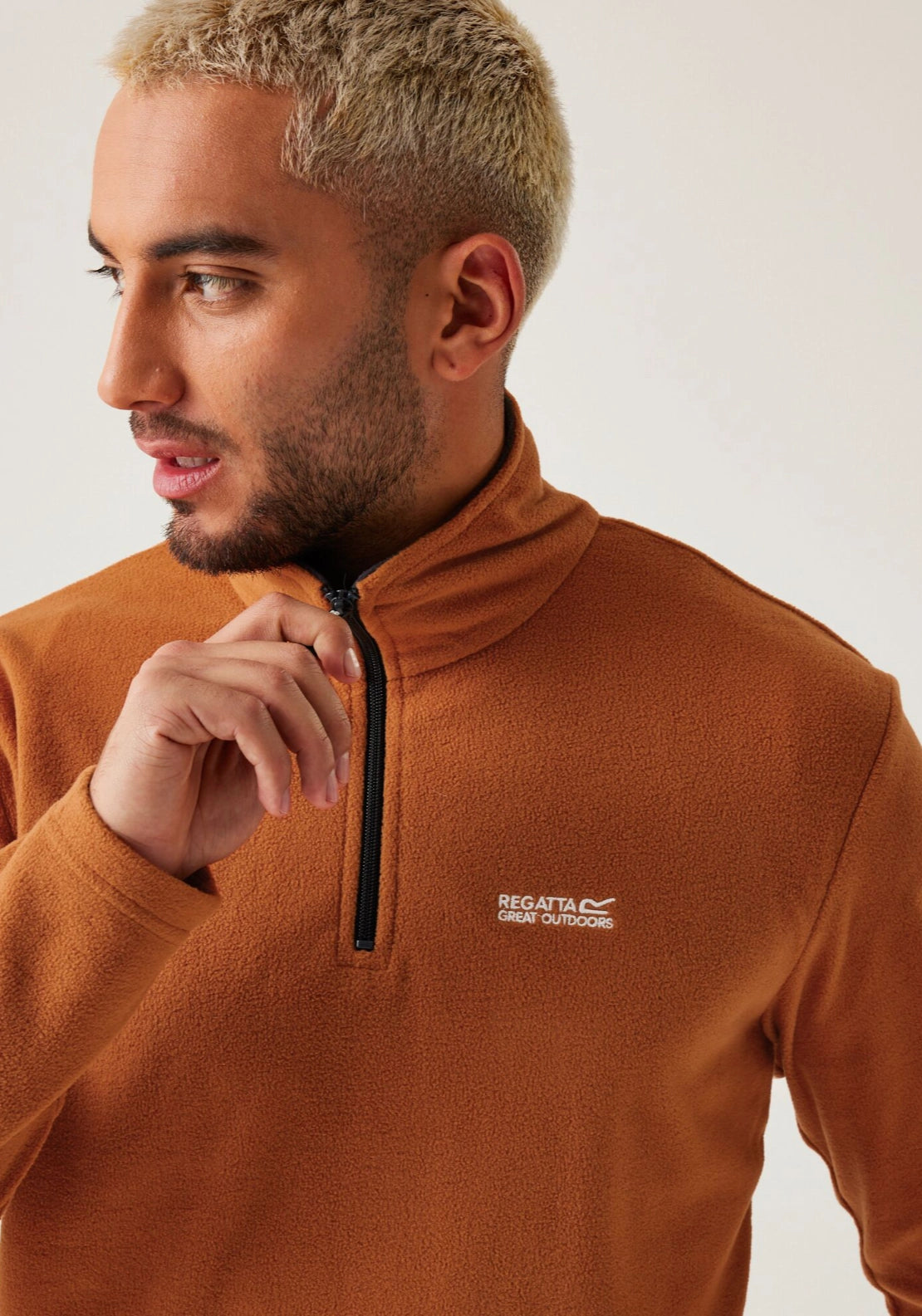 Thompson 1/4 Zip Fleece - Burnt Copper