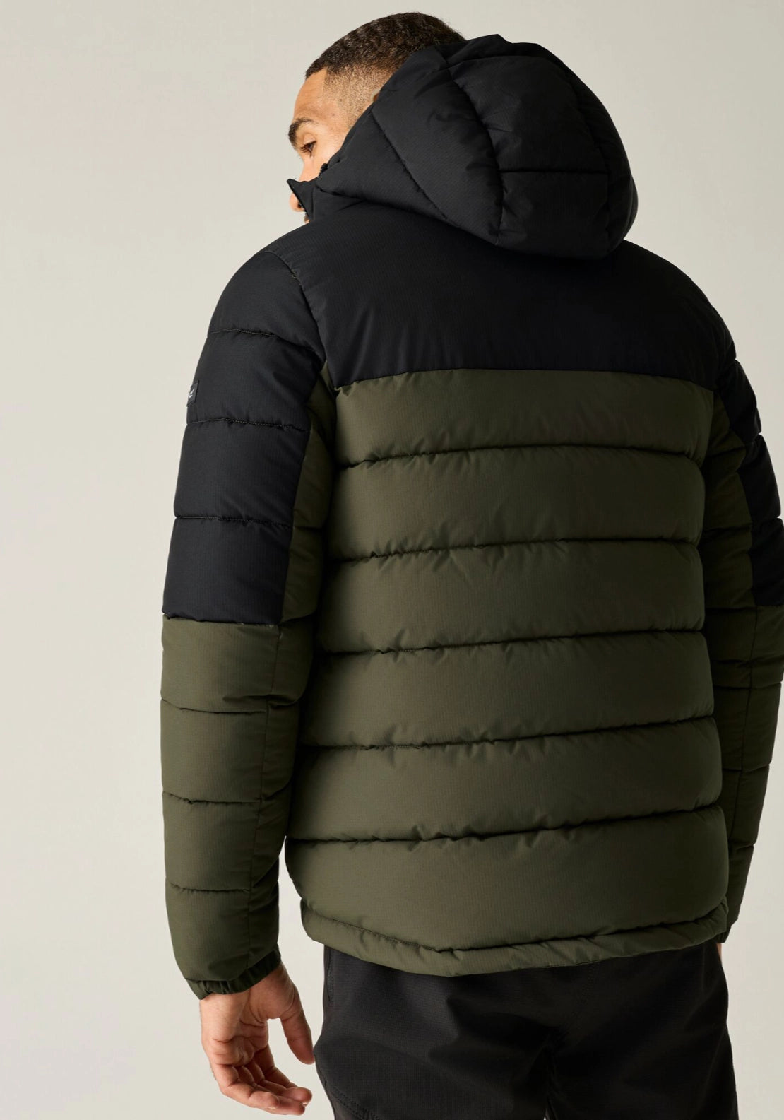 Aldthorn Puffa Jacket - Dk Khaki/black