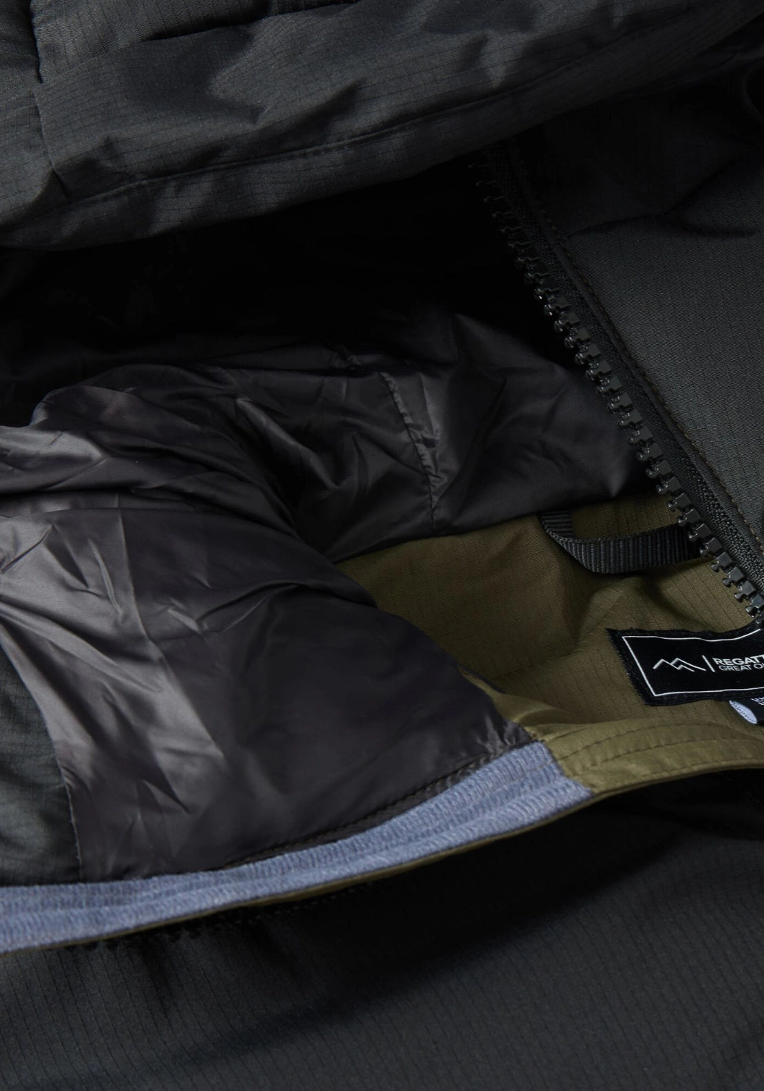 Aldthorn Puffa Jacket - Dk Khaki/black